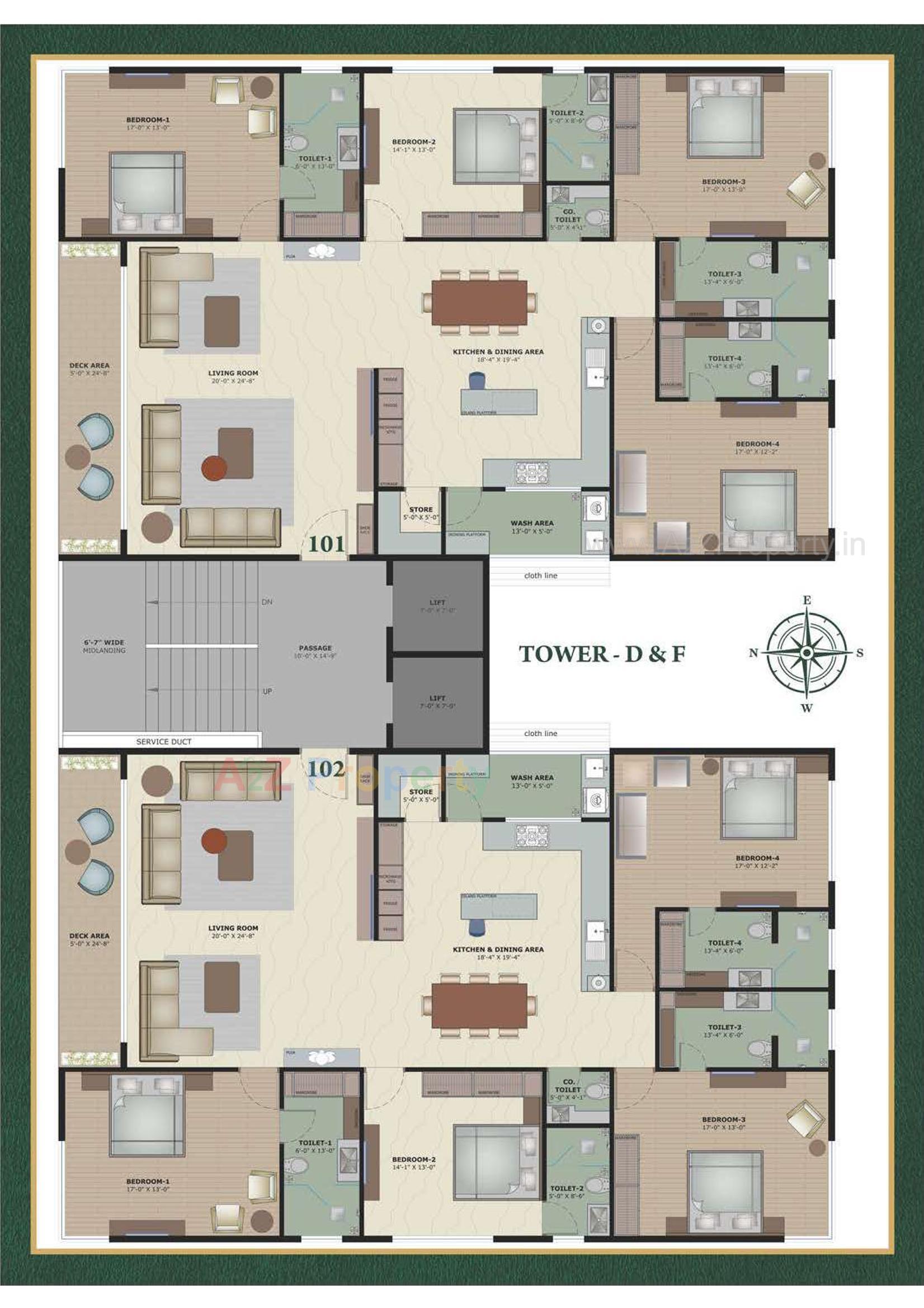 Layout of real estate project Rajhans Cremona located at Vesu, Surat, Gujarat