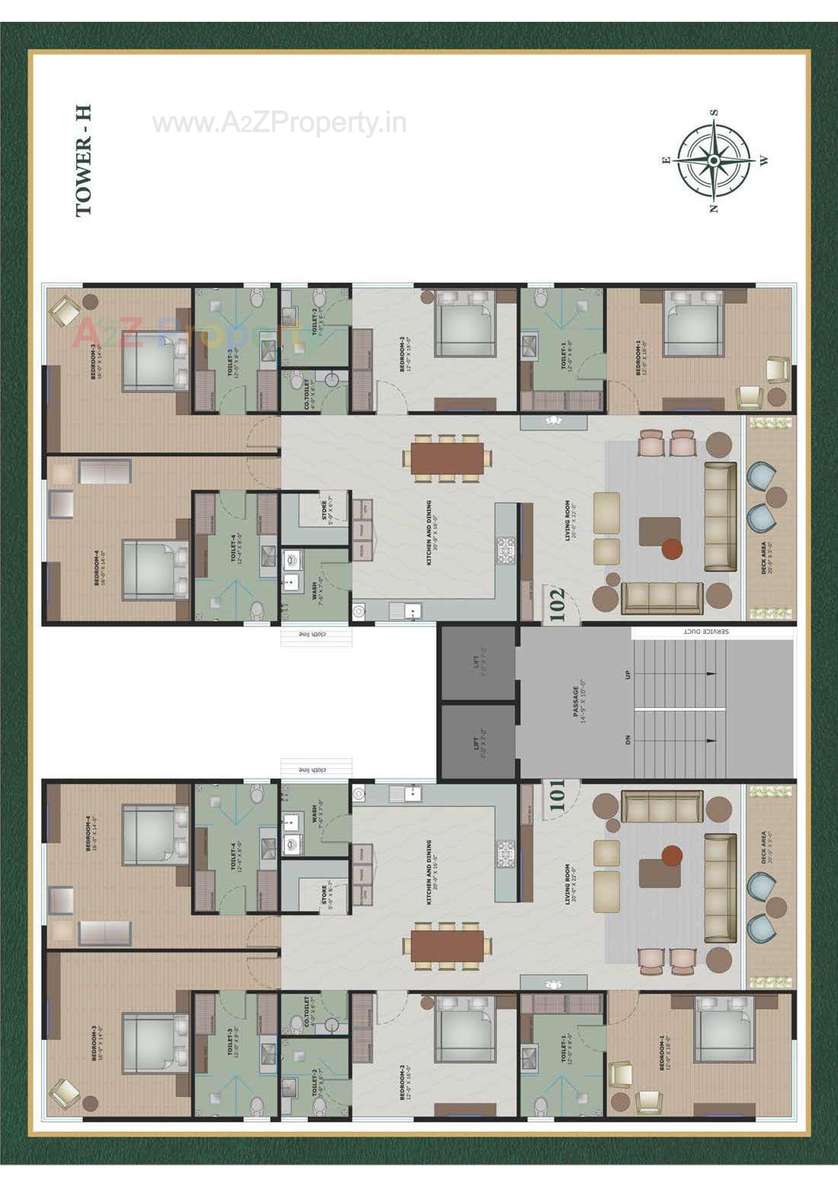 Layout of real estate project Rajhans Cremona located at Vesu, Surat, Gujarat