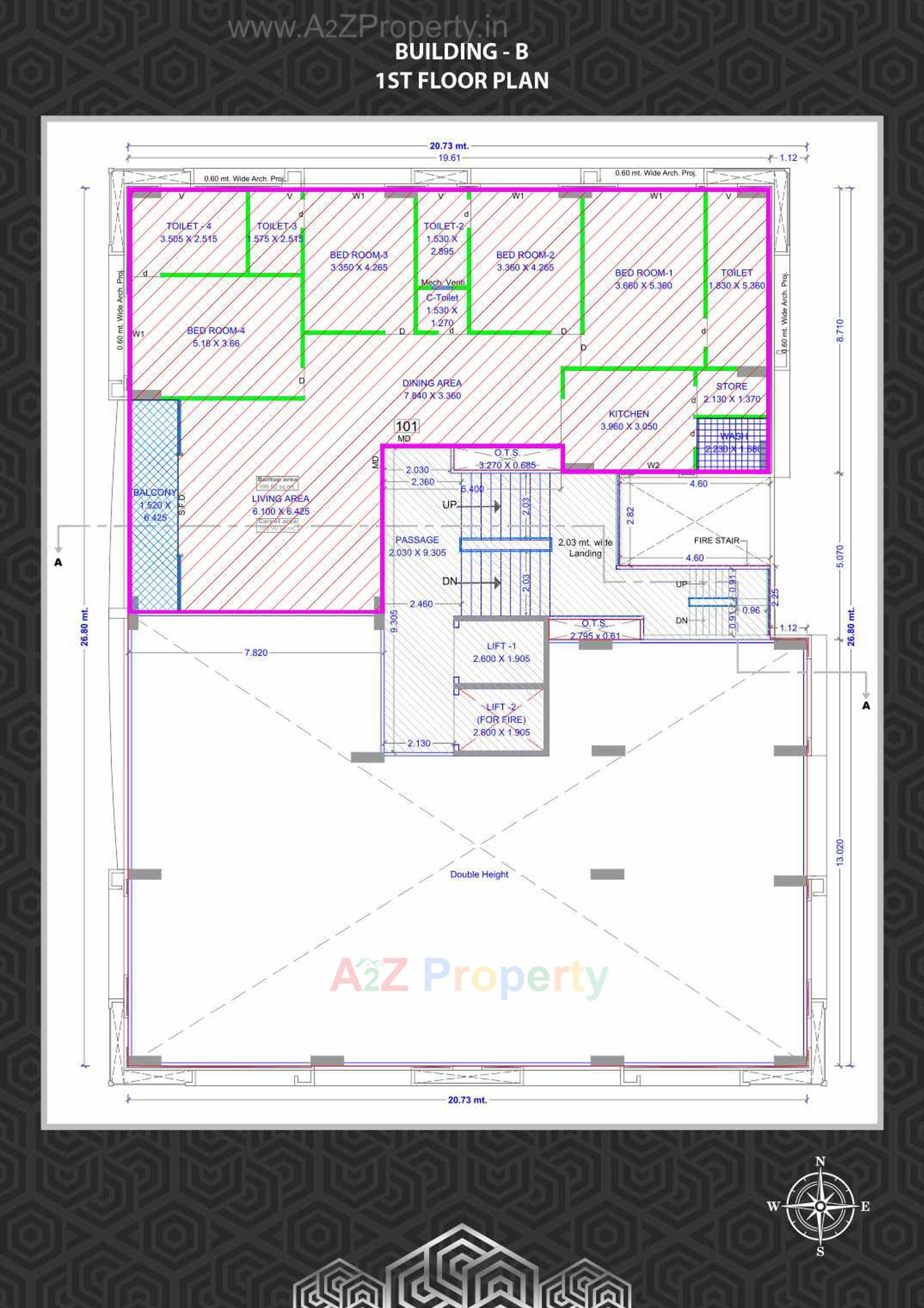 Layout of real estate project Rajhans Creston located at Rander, Surat, Gujarat