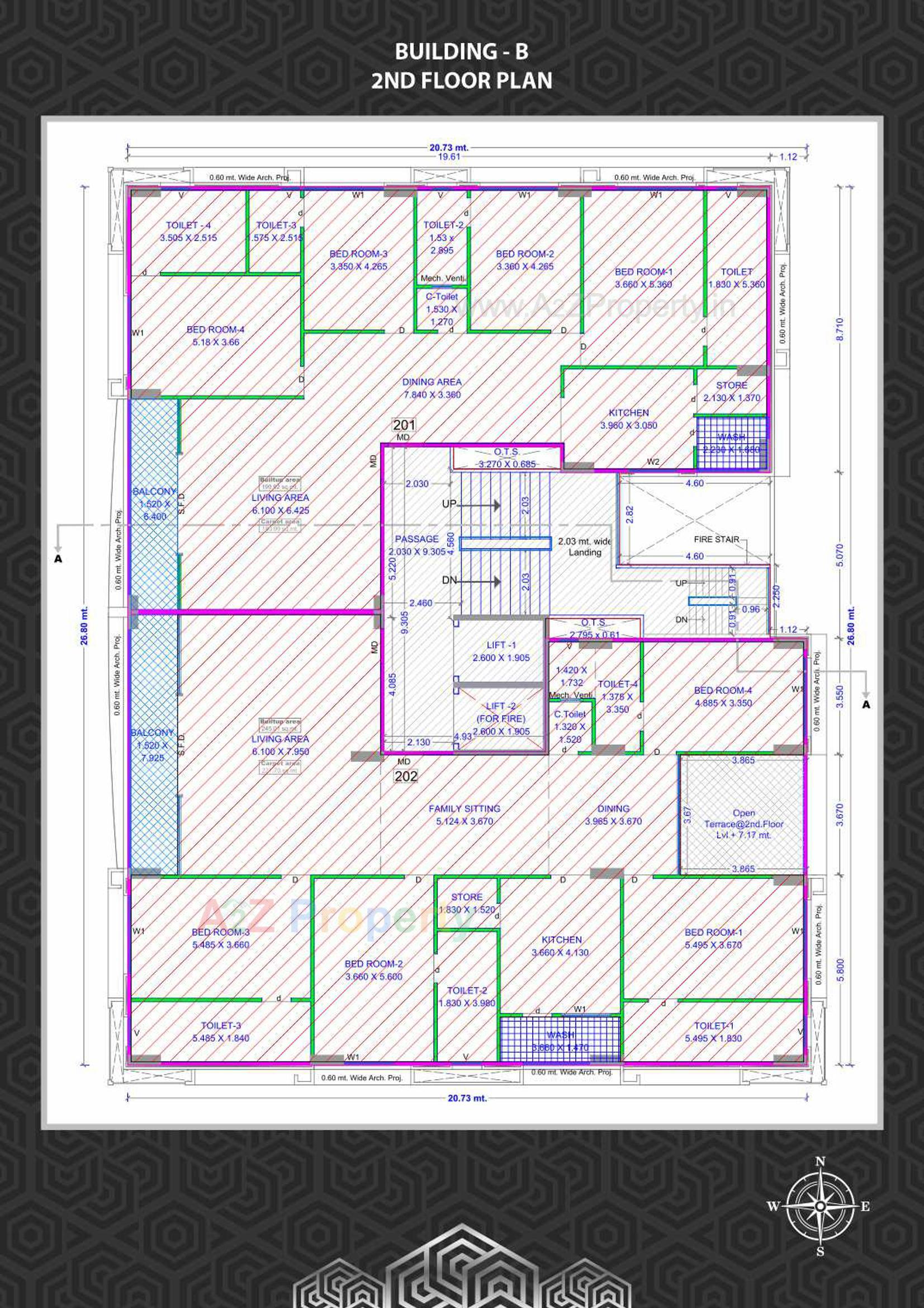 Layout of real estate project Rajhans Creston located at Rander, Surat, Gujarat