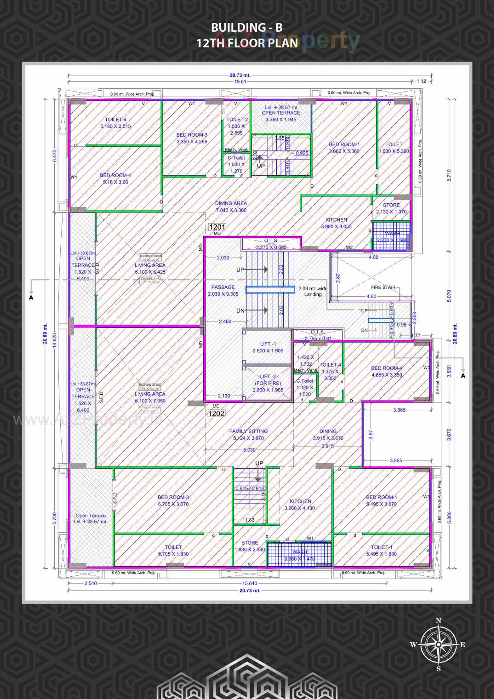 Layout of real estate project Rajhans Creston located at Rander, Surat, Gujarat