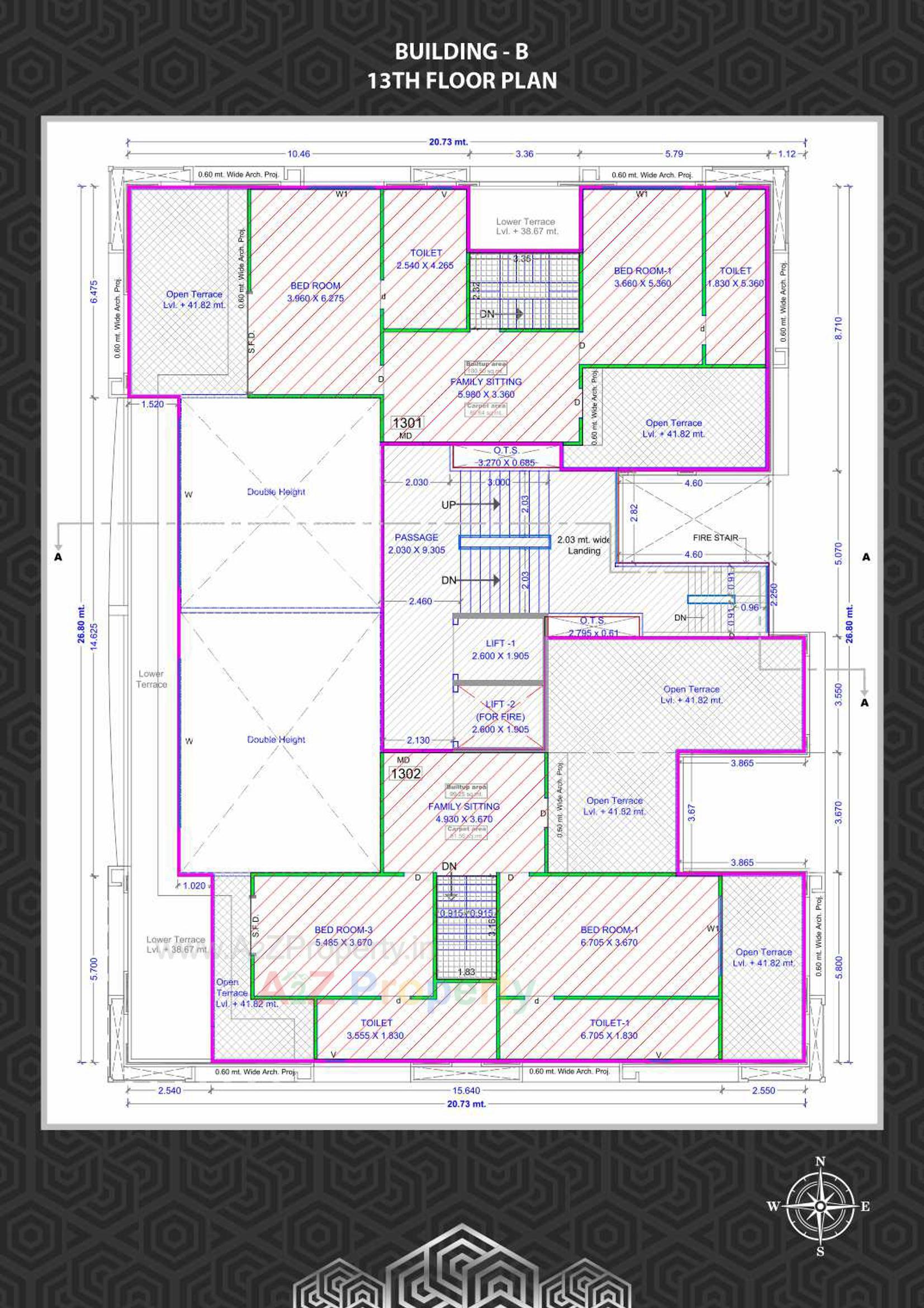 Layout of real estate project Rajhans Creston located at Rander, Surat, Gujarat