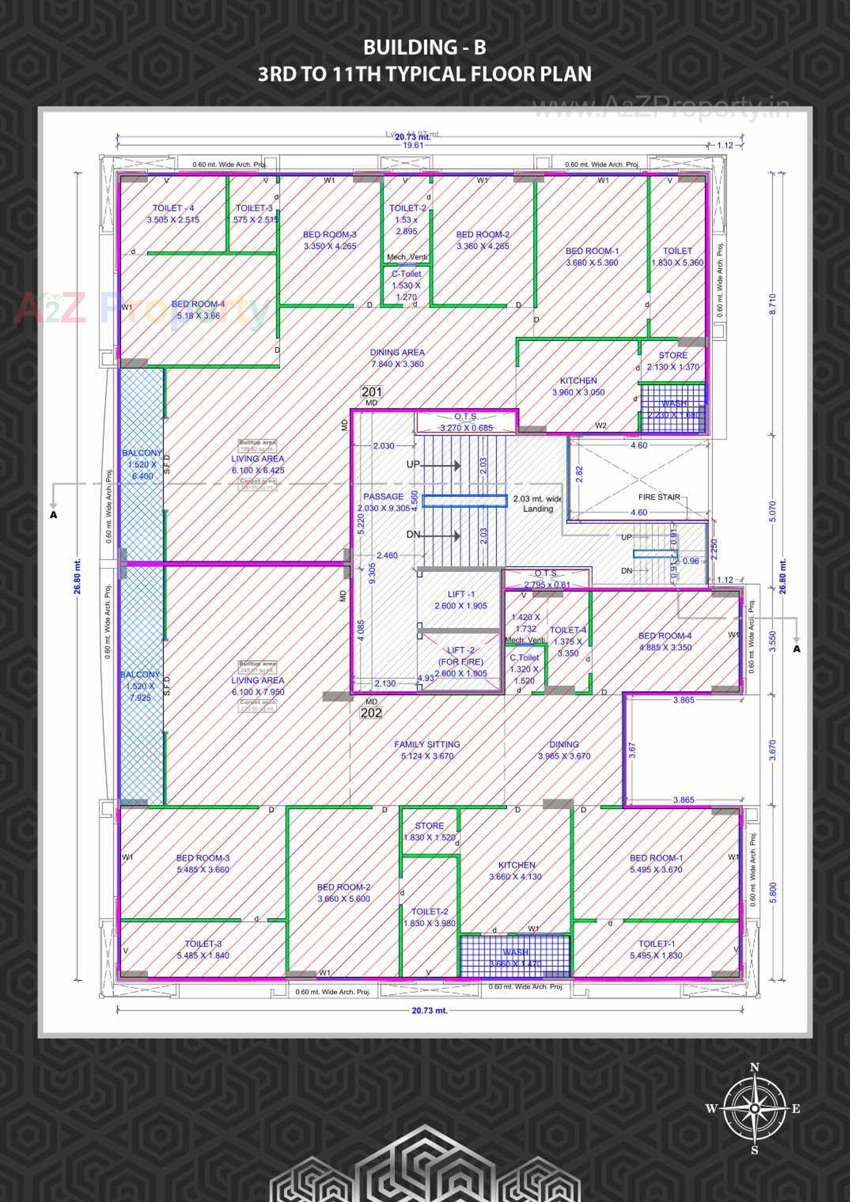 Layout of real estate project Rajhans Creston located at Rander, Surat, Gujarat