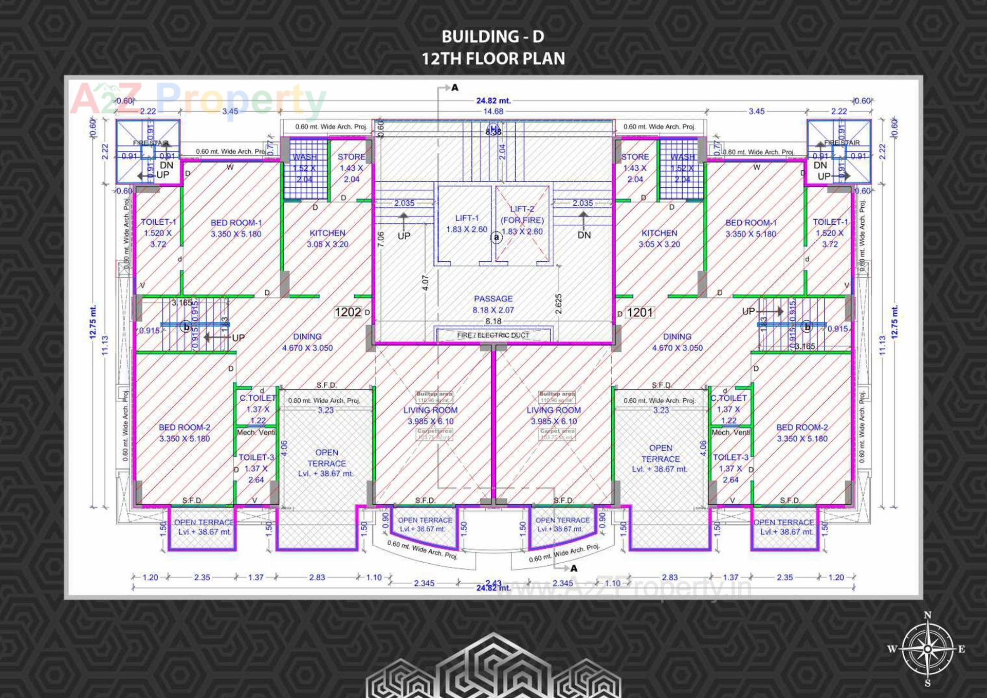 Layout of real estate project Rajhans Creston located at Rander, Surat, Gujarat