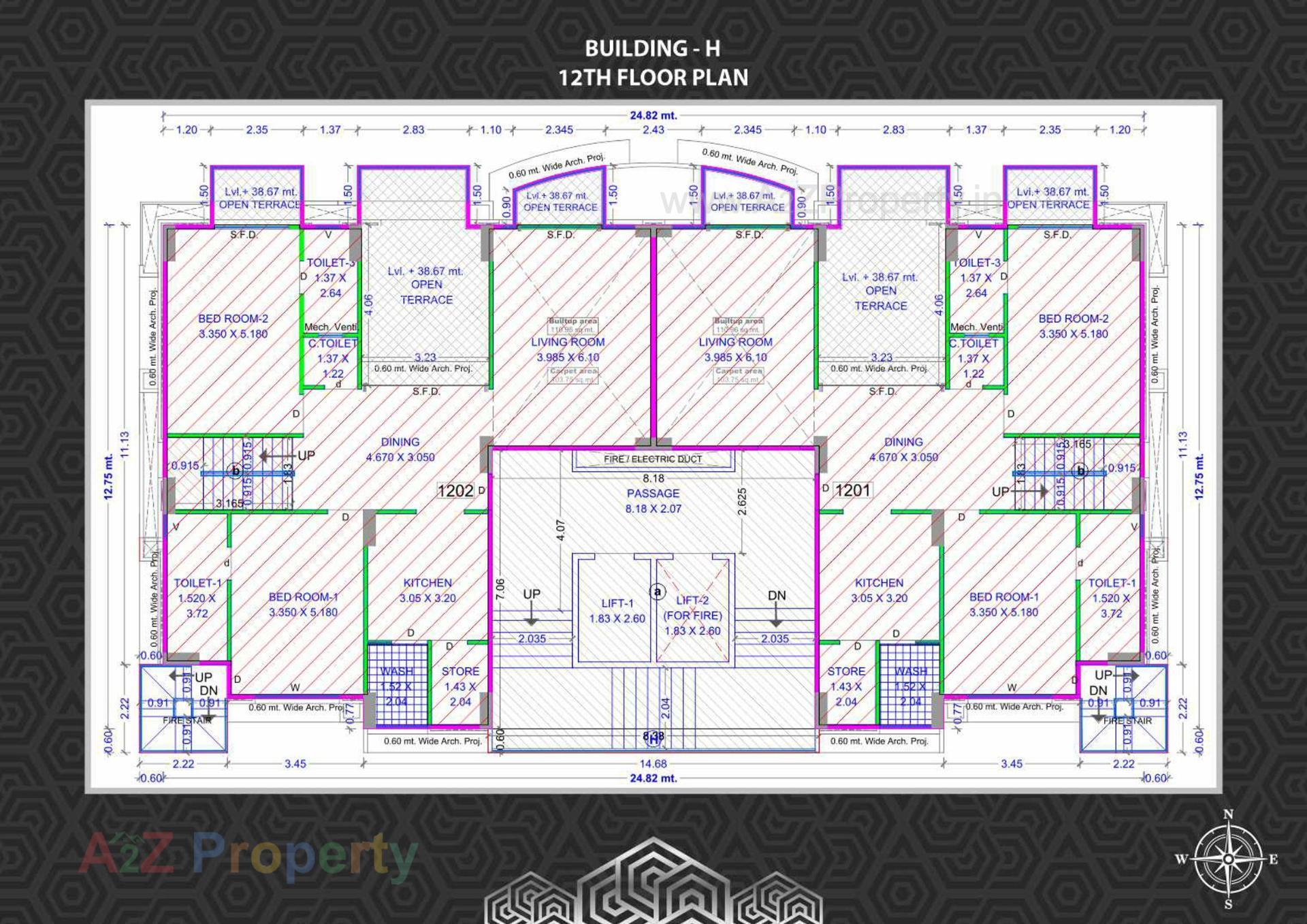 Layout of real estate project Rajhans Creston located at Rander, Surat, Gujarat
