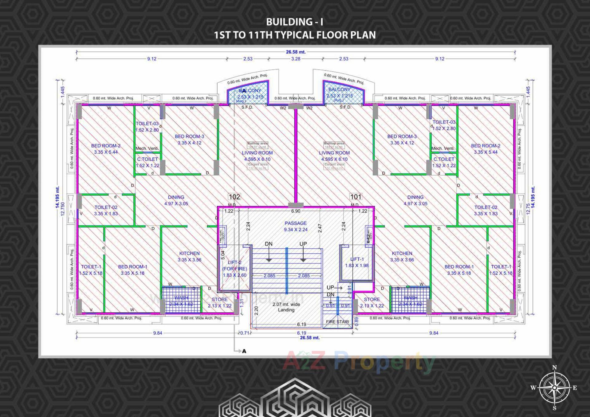 Layout of real estate project Rajhans Creston located at Rander, Surat, Gujarat