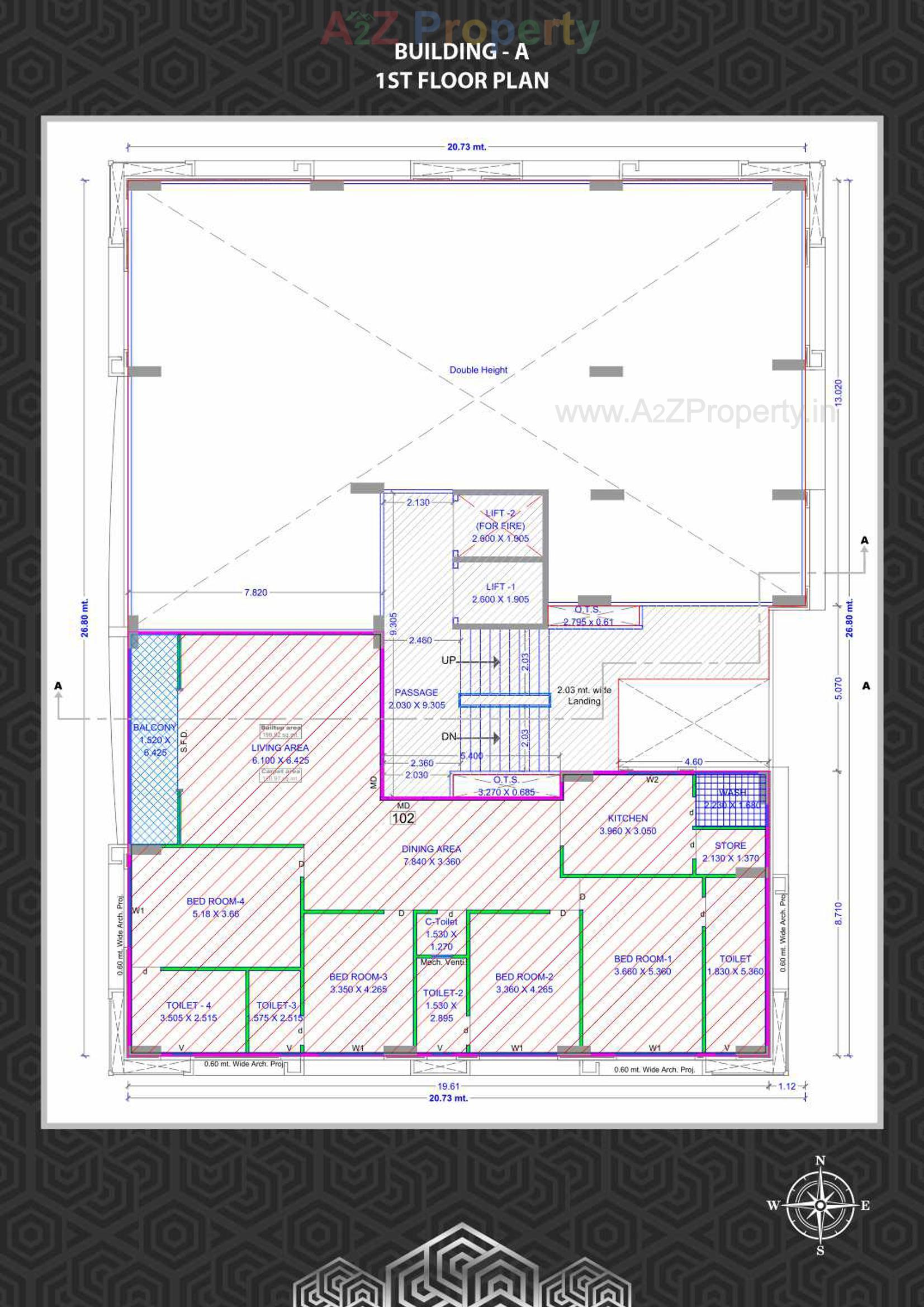 Layout of real estate project Rajhans Creston located at Rander, Surat, Gujarat