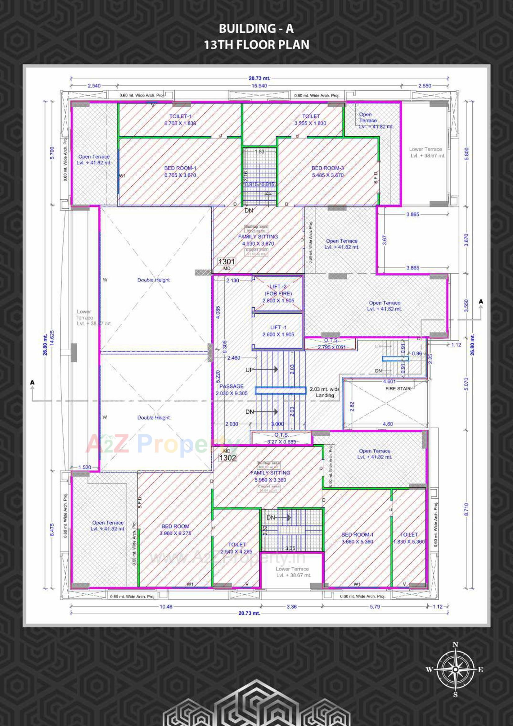 Layout of real estate project Rajhans Creston located at Rander, Surat, Gujarat