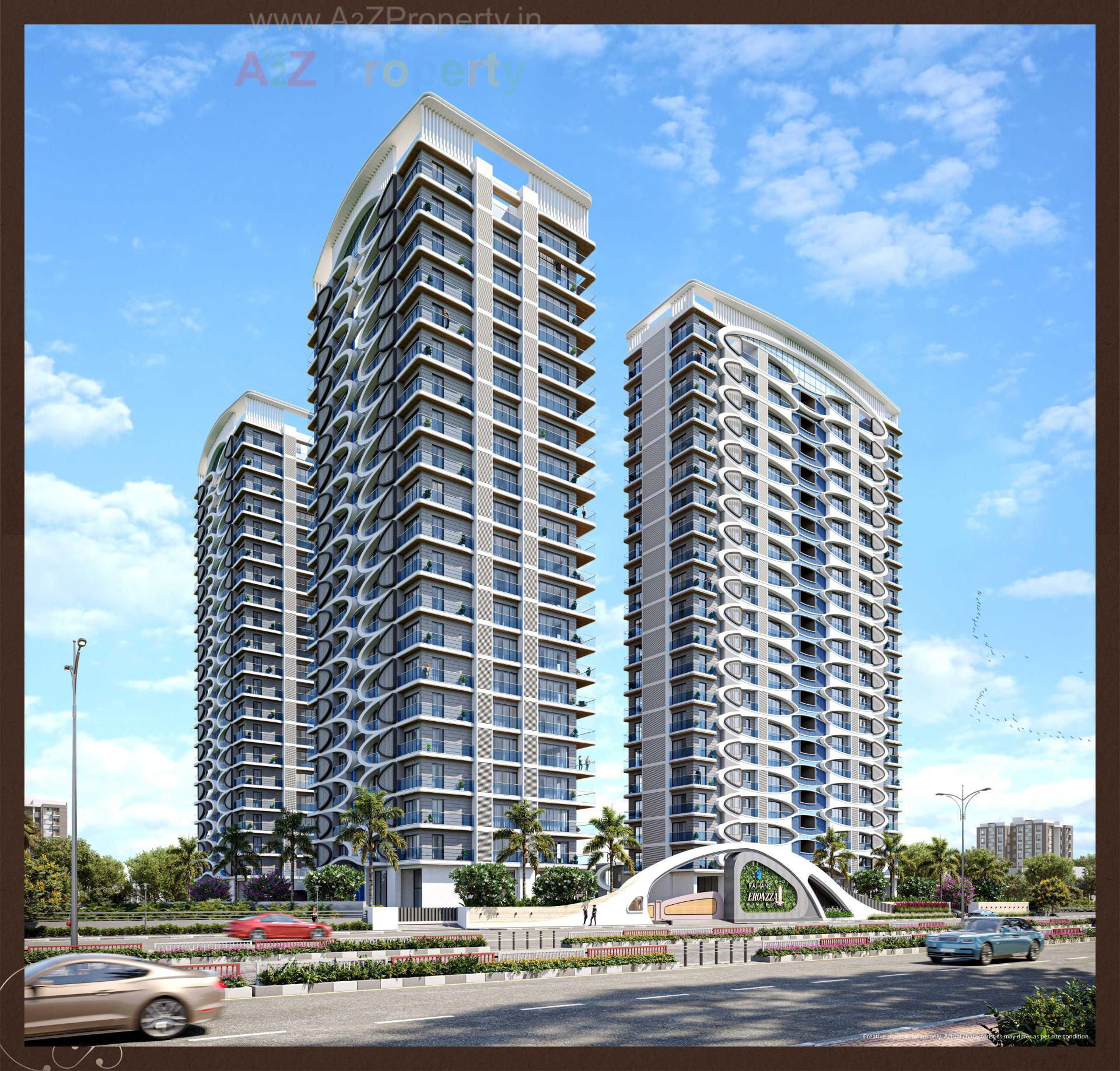 3D Elevation of real estate project Rajhans Eronzza located at Surat, Surat, Gujarat