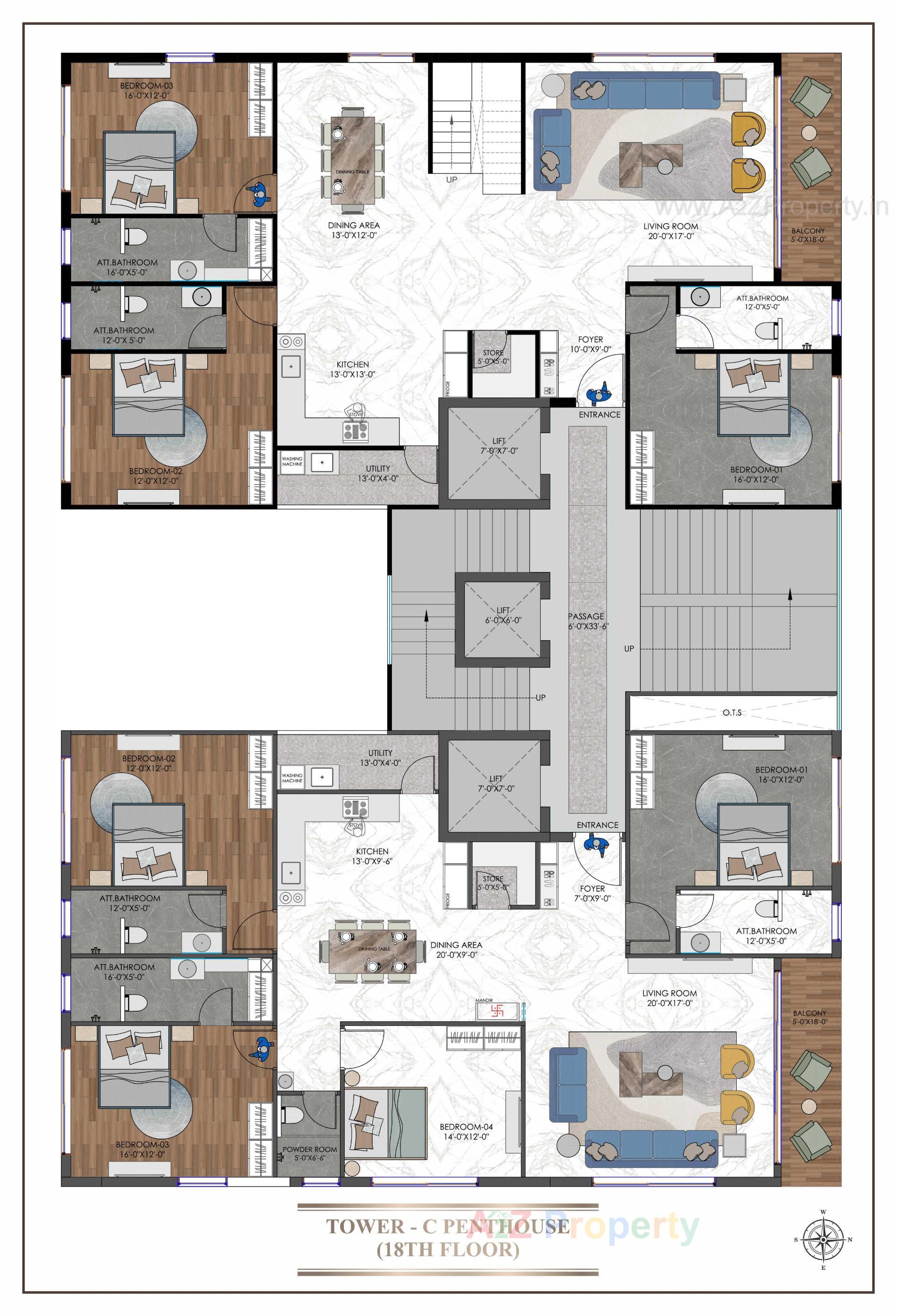 Layout of real estate project Rajhans Eronzza located at Surat, Surat, Gujarat