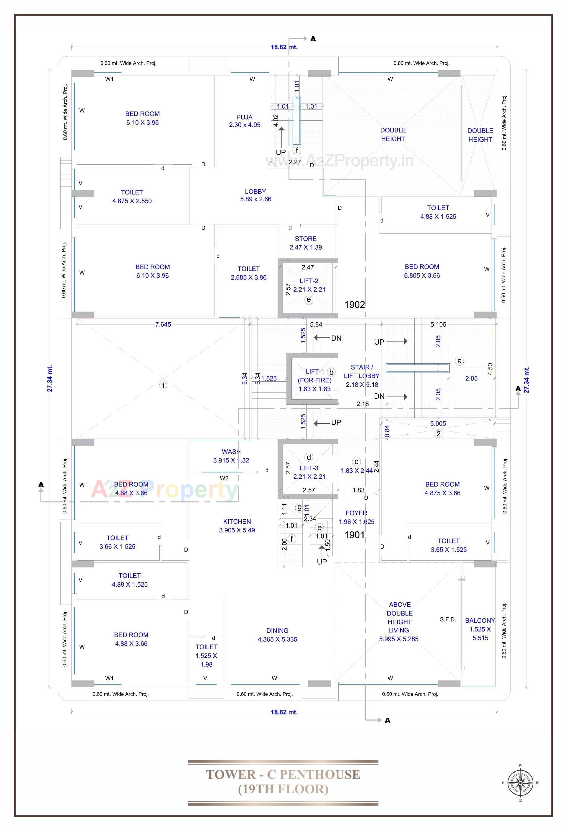 Layout of real estate project Rajhans Eronzza located at Surat, Surat, Gujarat