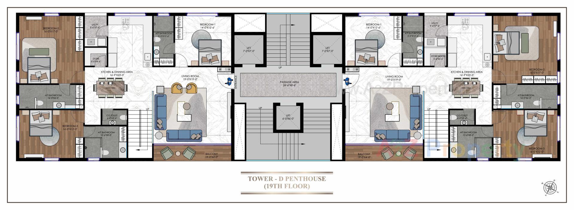 Layout of real estate project Rajhans Eronzza located at Surat, Surat, Gujarat