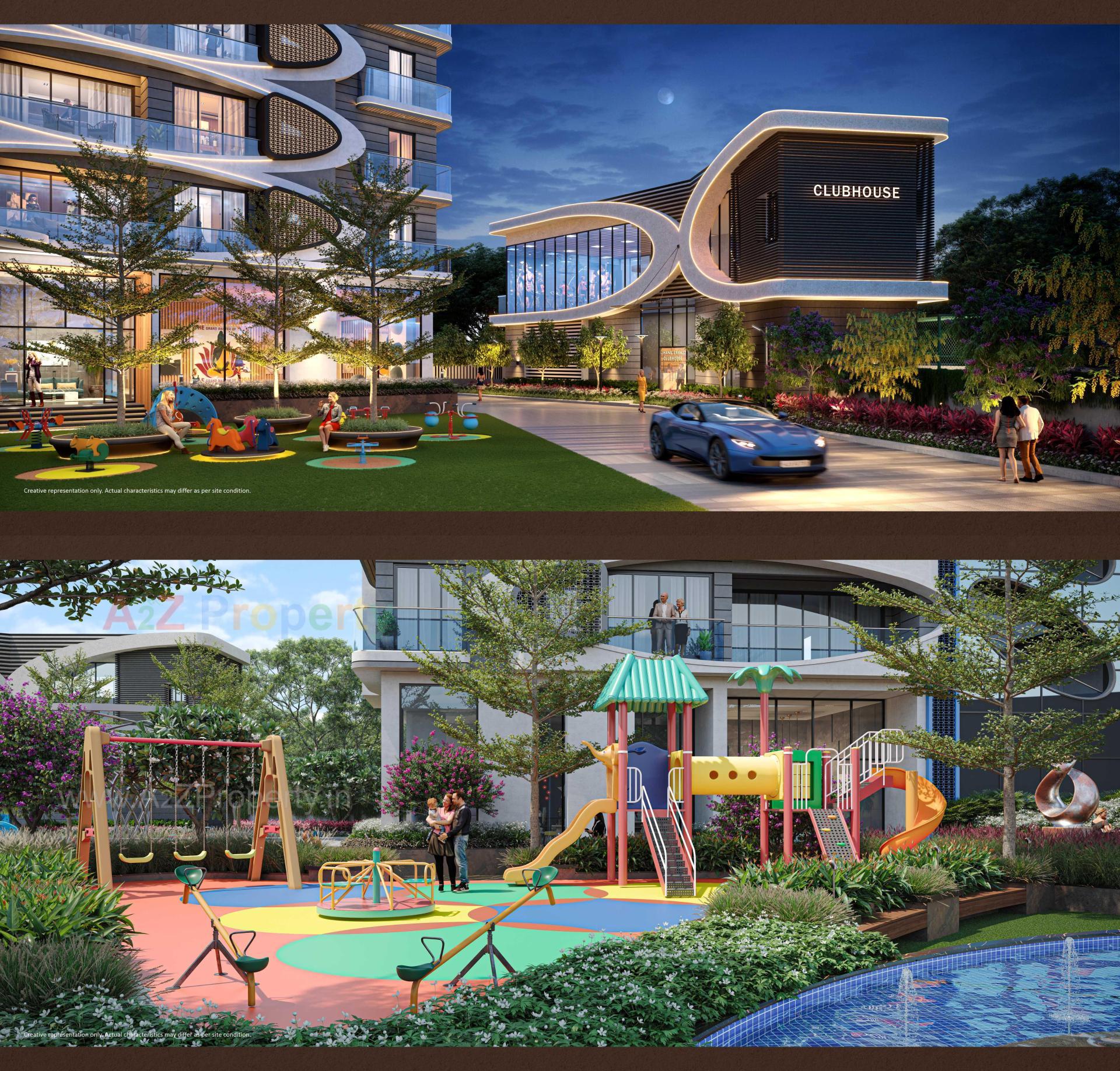 3D Elevation of real estate project Rajhans Eronzza located at Surat, Surat, Gujarat