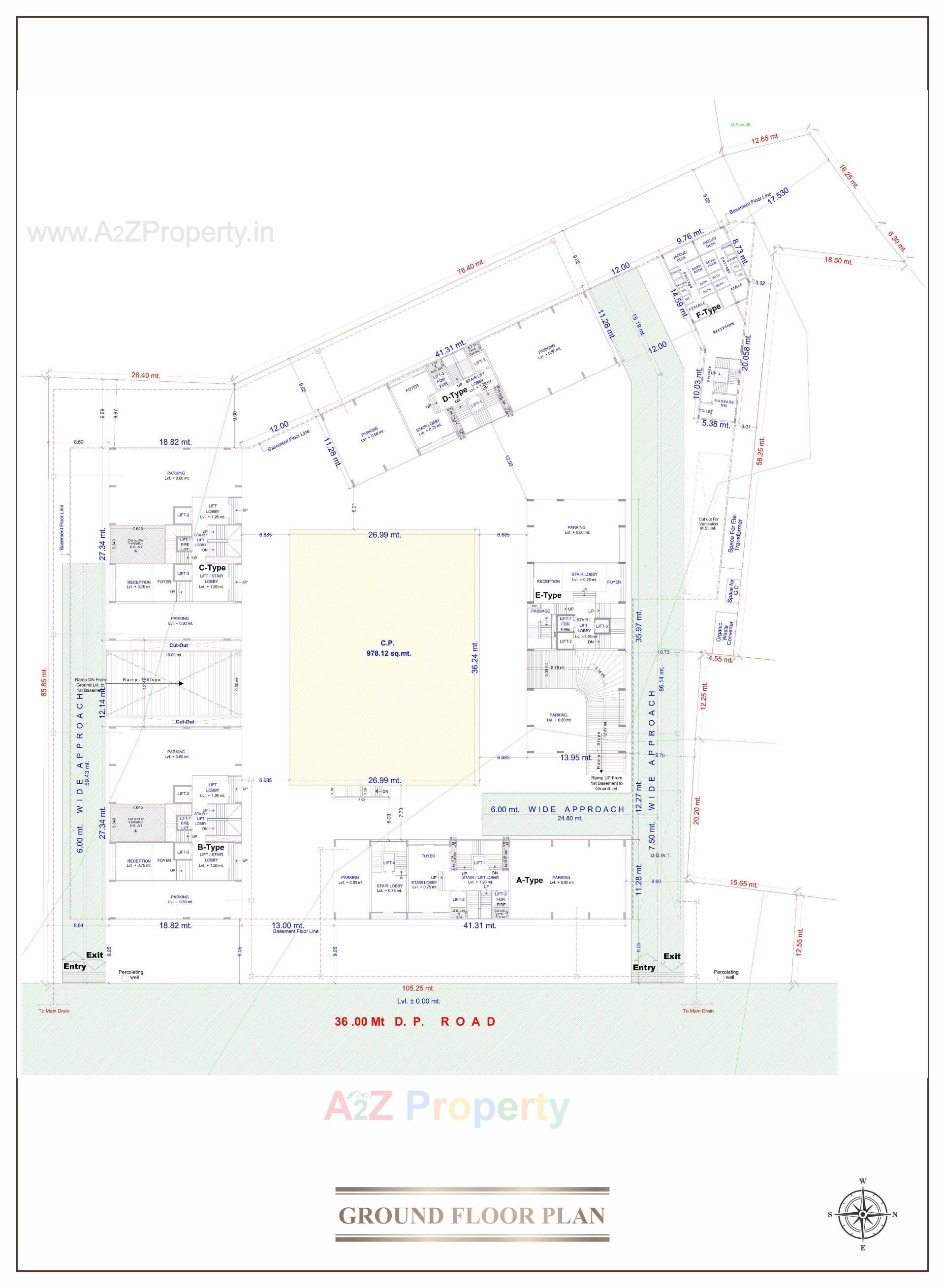 Layout of real estate project Rajhans Eronzza located at Surat, Surat, Gujarat