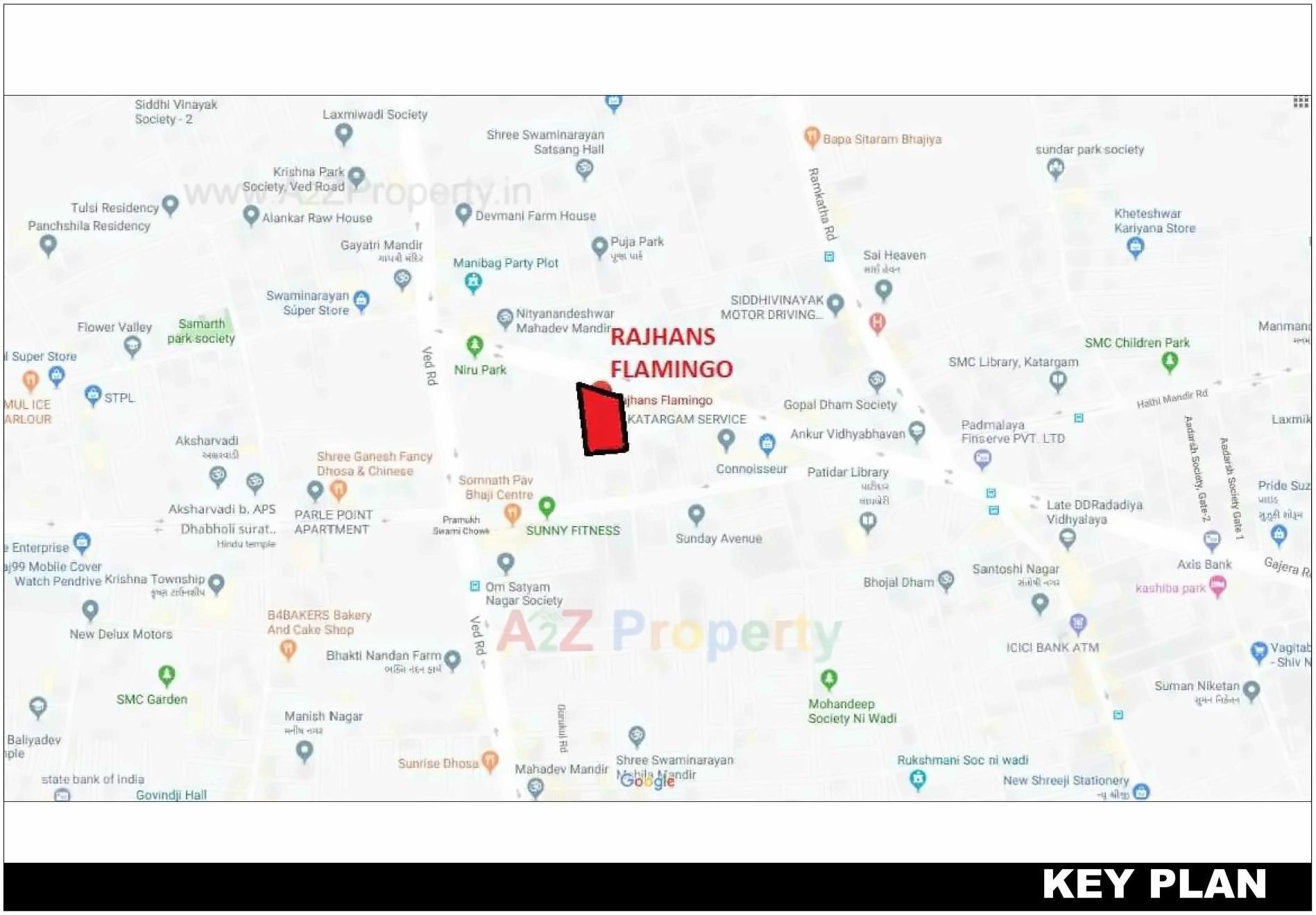 Layout of real estate project Rajhans Flamingo located at Surat, Surat, Gujarat