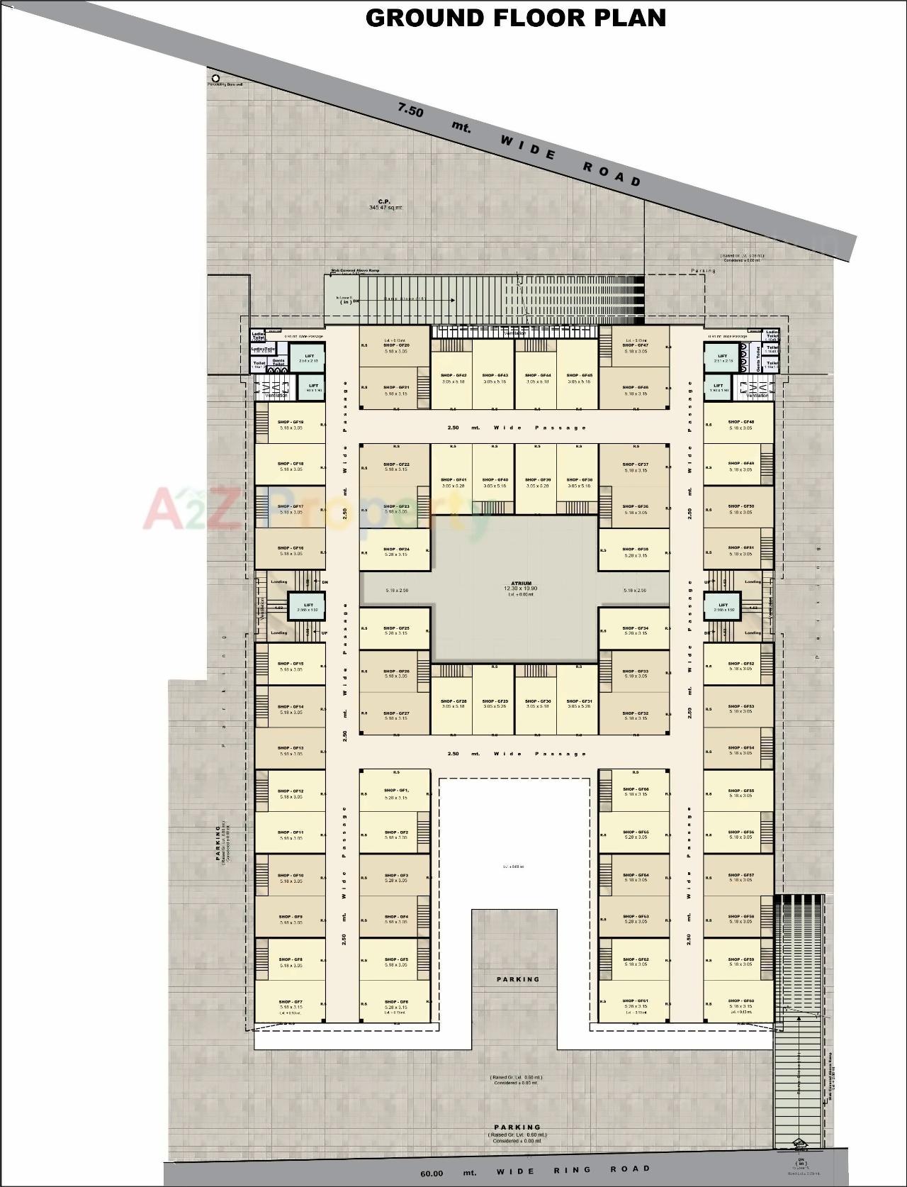 Layout of real estate project Rajhans Imperia located at Salabatpura, Surat, Gujarat