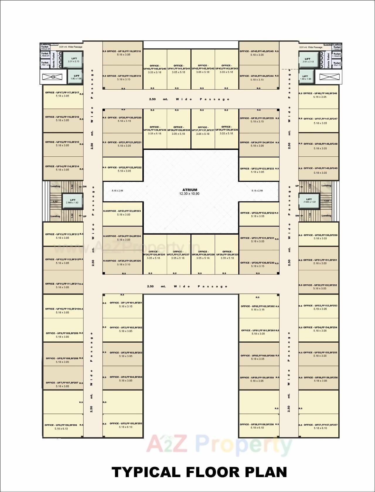 Layout of real estate project Rajhans Imperia located at Salabatpura, Surat, Gujarat
