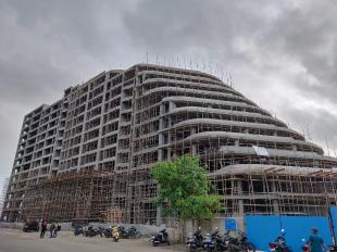 Elevation of real estate project Rajhans Motessa located at Vesu, Surat, Gujarat