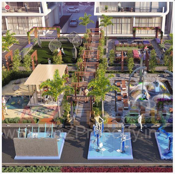 3D Elevation of real estate project Rajhans Royalton located at Vesu, Surat, Gujarat