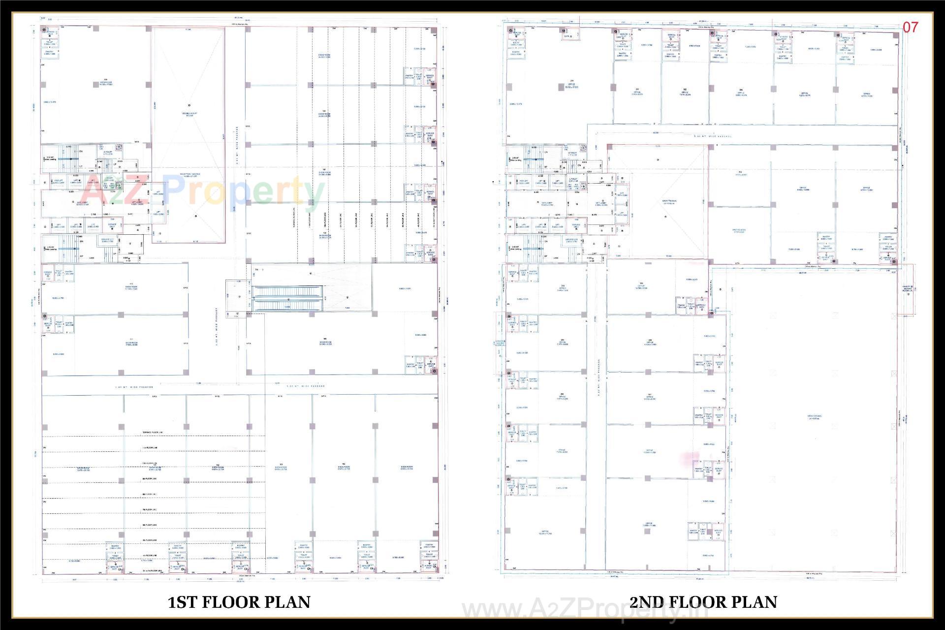 Layout of real estate project Rajhans Skylar located at Rundh, Surat, Gujarat