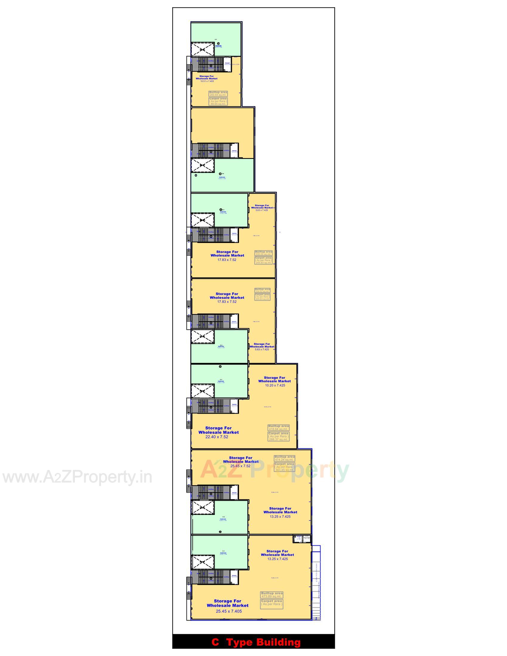 Layout of real estate project Rajhans Transport Nagar located at Surat, Surat, Gujarat
