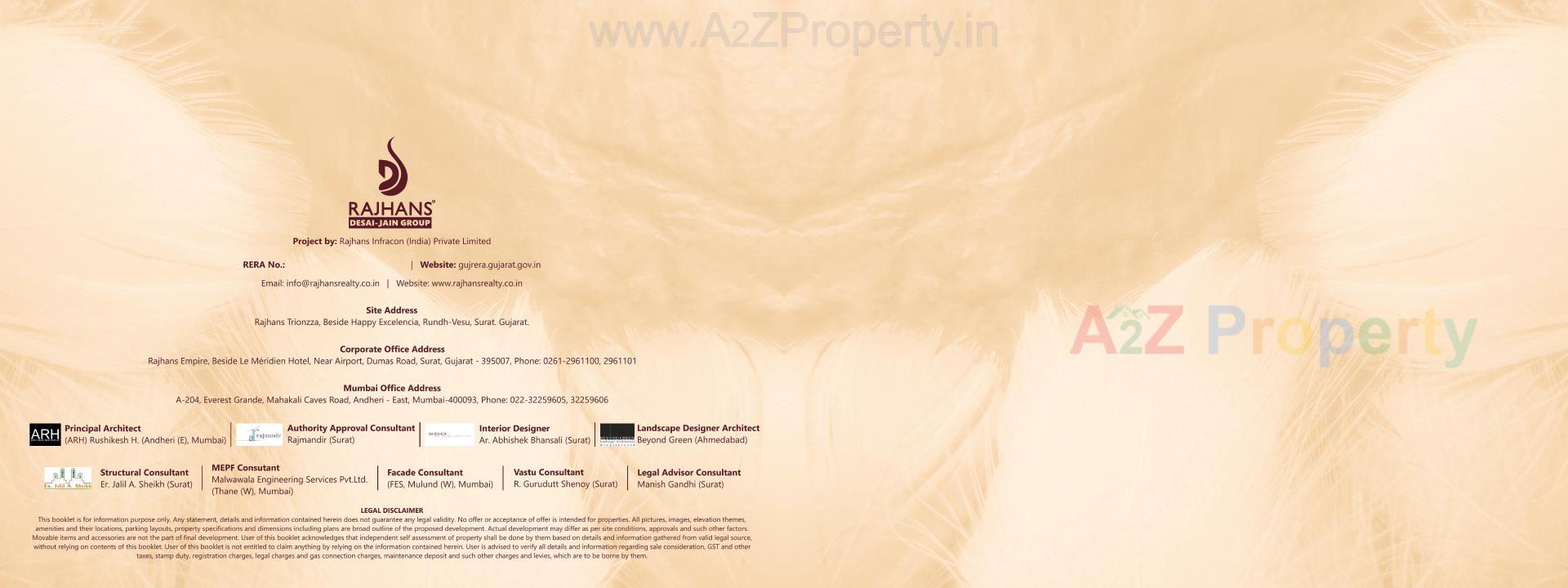  of real estate project Rajhans Trionzza located at Vesu, Surat, Gujarat
