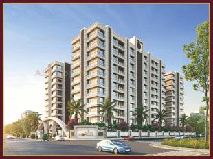 Elevation of real estate project Rajhans Trionzza located at Vesu, Surat, Gujarat