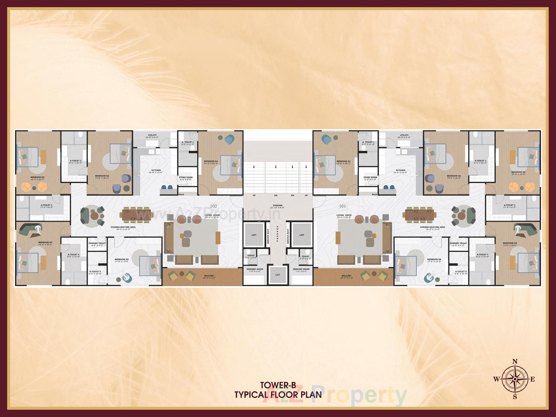 Layout of real estate project Rajhans Trionzza located at Vesu, Surat, Gujarat