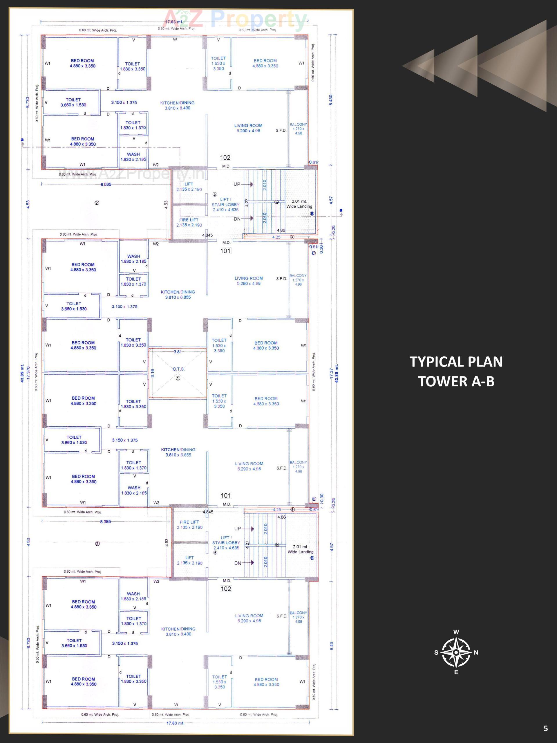 Layout of real estate project Rajhans Zorista located at Vesu, Surat, Gujarat