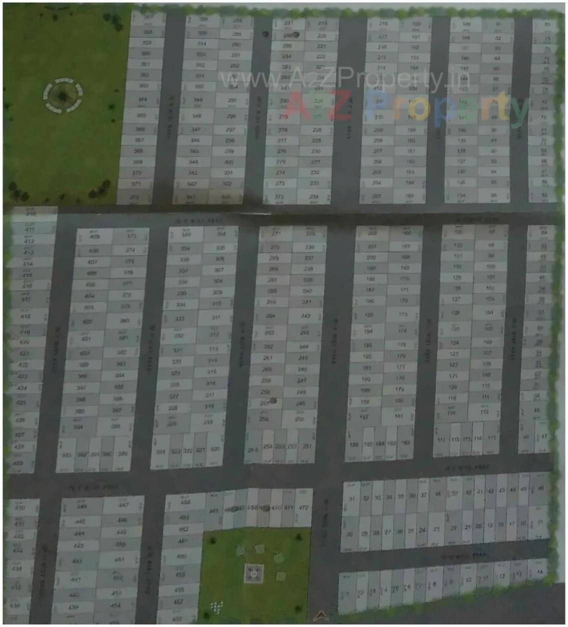 Layout of real estate project Rajmandir Residency located at Tantithaiya, Surat, Gujarat