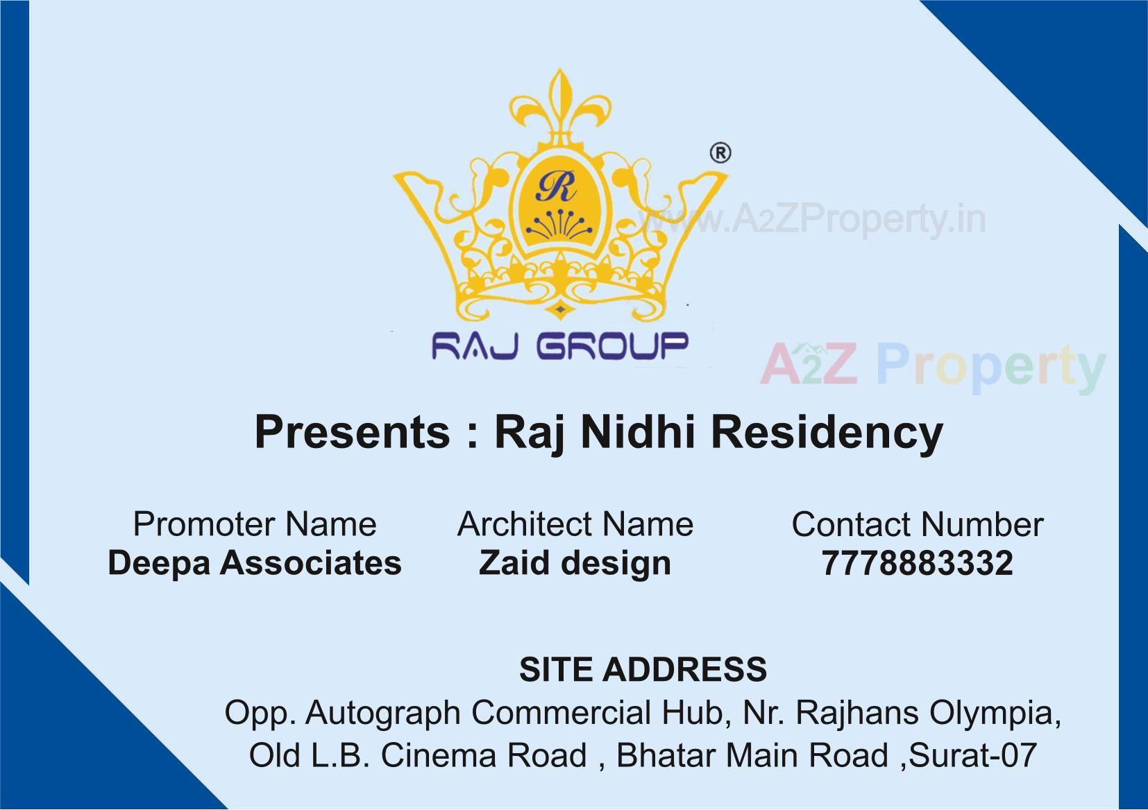  of real estate project Rajnidhi Residency located at Majura-bhatar-road, Surat, Gujarat