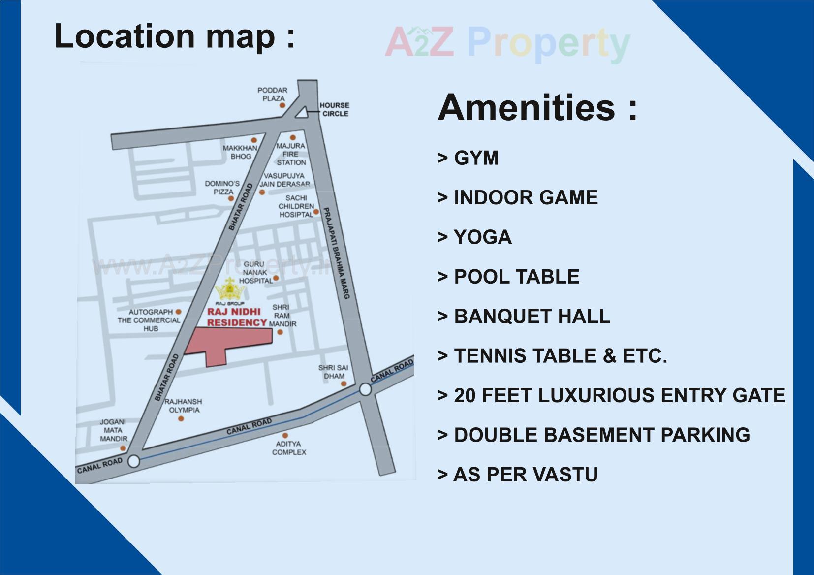  of real estate project Rajnidhi Residency located at Majura-bhatar-road, Surat, Gujarat
