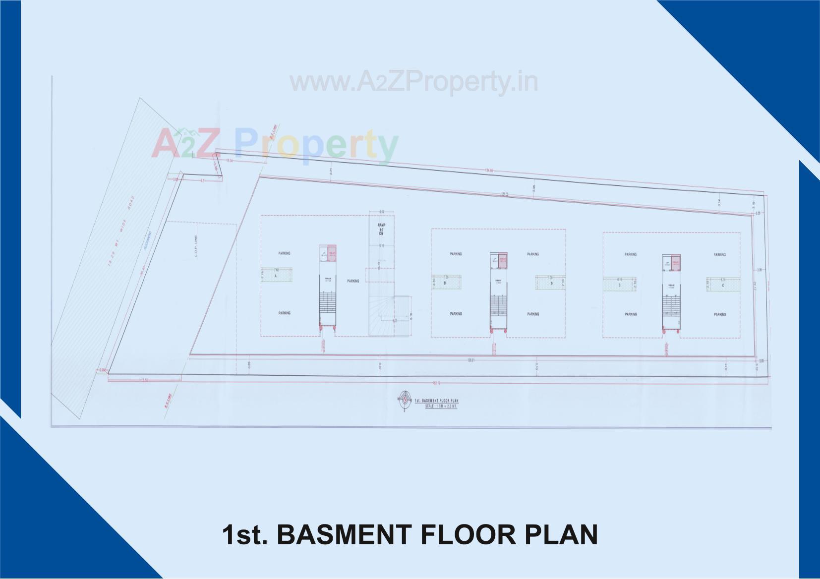 Layout of real estate project Rajnidhi Residency located at Majura-bhatar-road, Surat, Gujarat