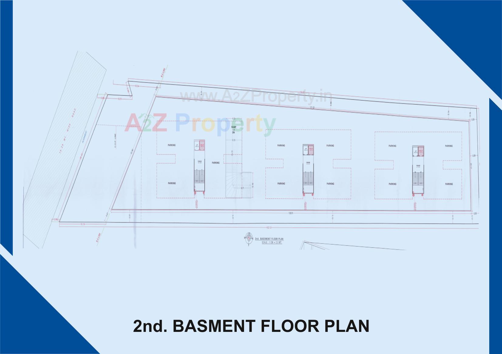 Layout of real estate project Rajnidhi Residency located at Majura-bhatar-road, Surat, Gujarat