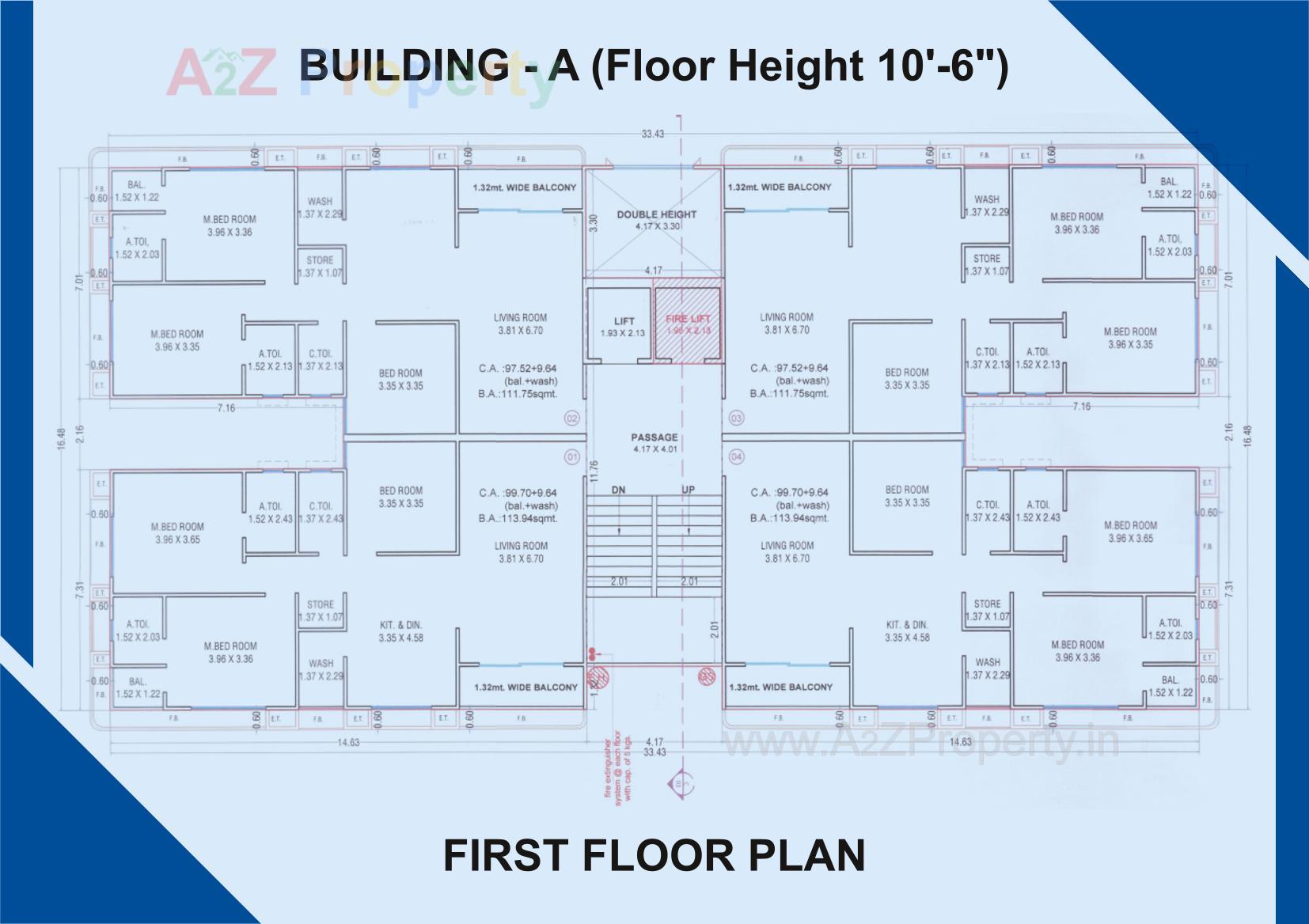Layout of real estate project Rajnidhi Residency located at Majura-bhatar-road, Surat, Gujarat