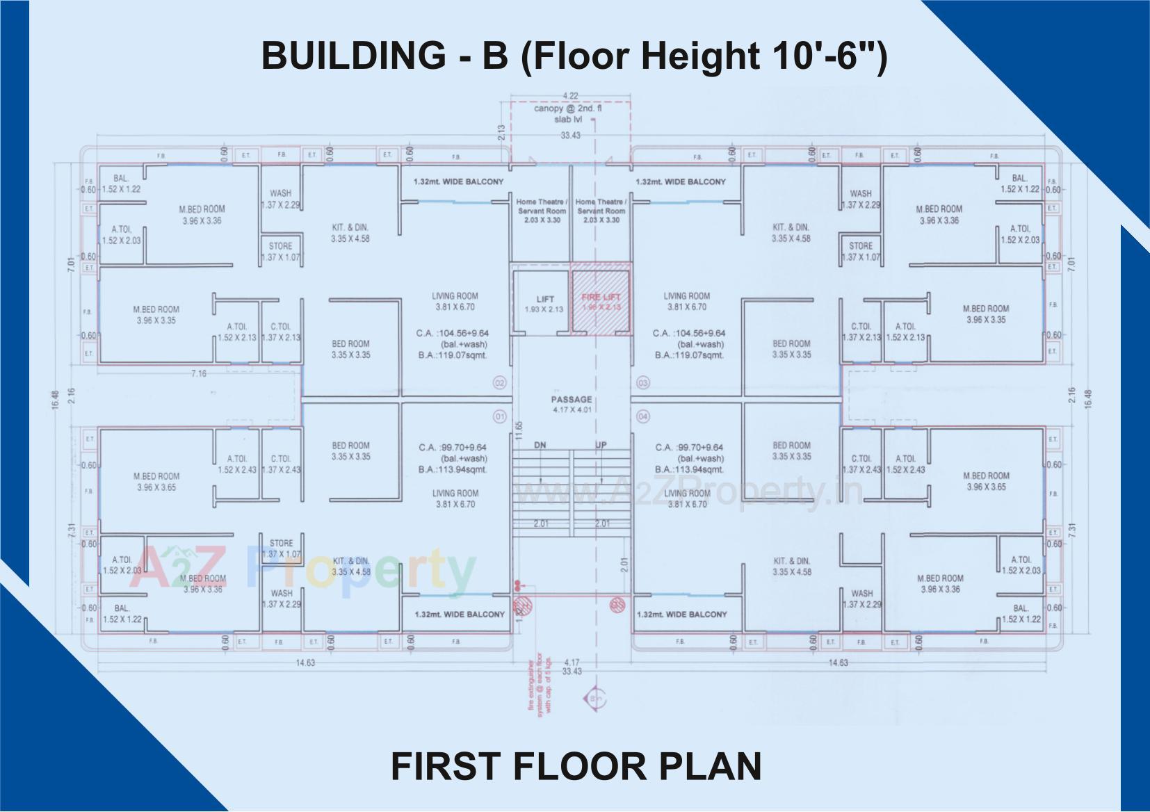 Layout of real estate project Rajnidhi Residency located at Majura-bhatar-road, Surat, Gujarat
