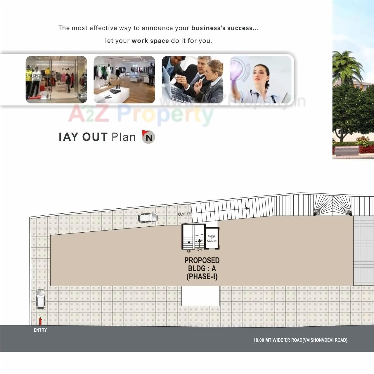 Layout of real estate project Rajshree Shoppers (a ) located at Vanakla, Surat, Gujarat