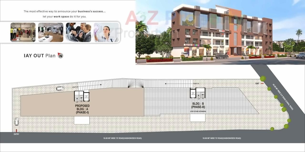 Layout of real estate project Rajshree Shoppers (a ) located at Vanakla, Surat, Gujarat