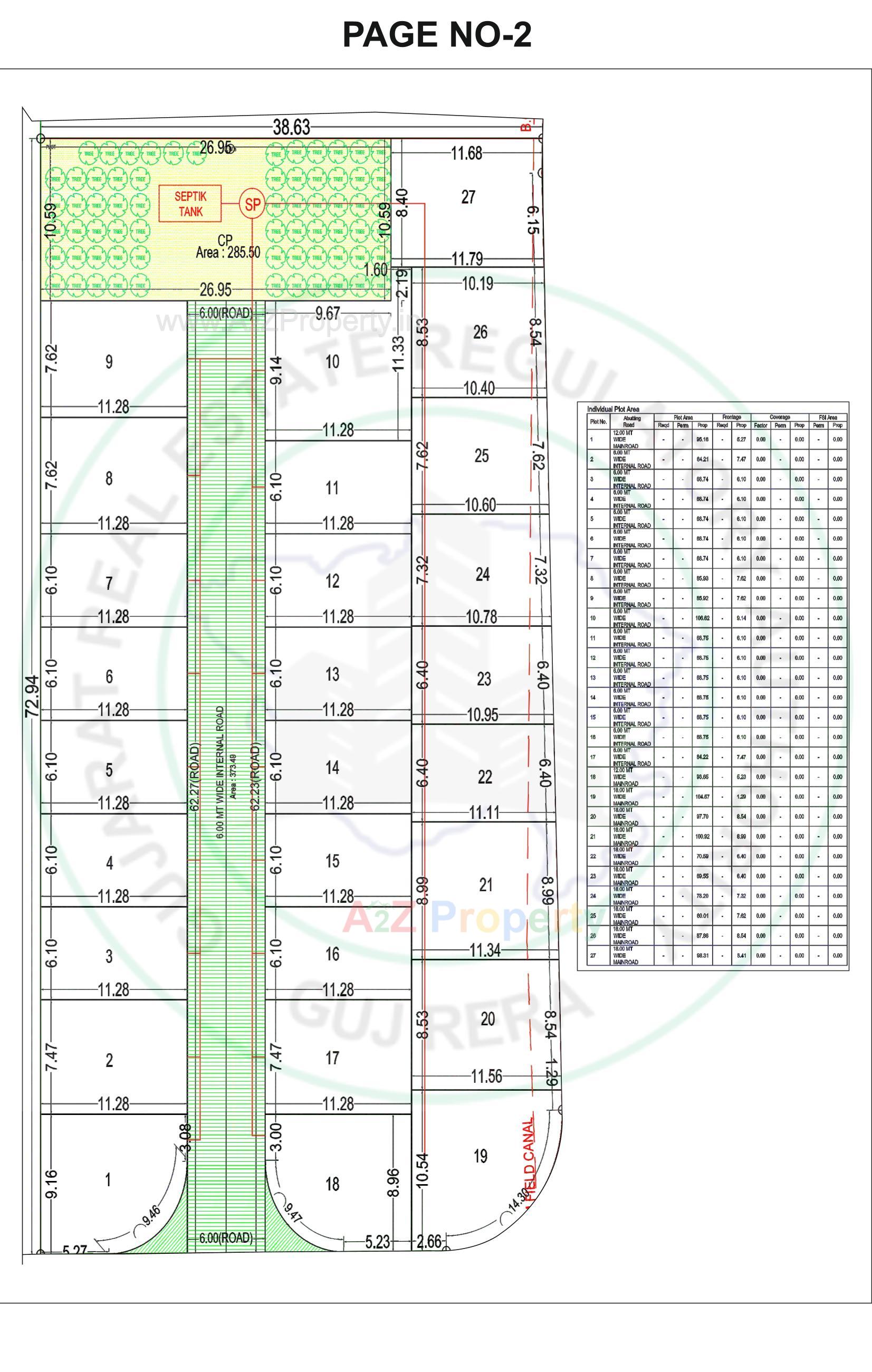 Layout of real estate project Rameshwar Bungalow located at Karadva , Surat, Gujarat