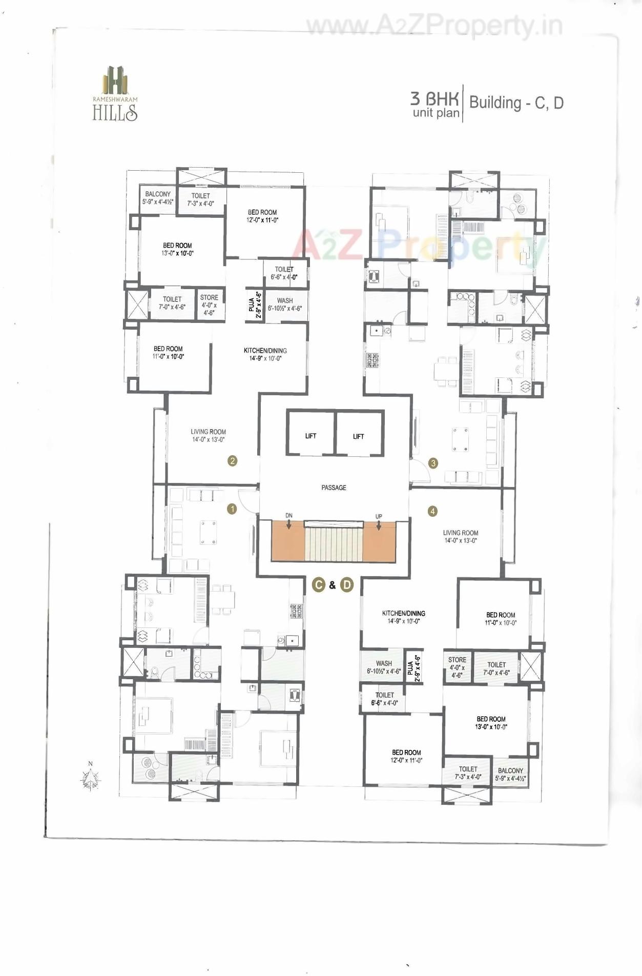 Layout of real estate project Rameshwaram Hills located at Bamroli, Surat, Gujarat