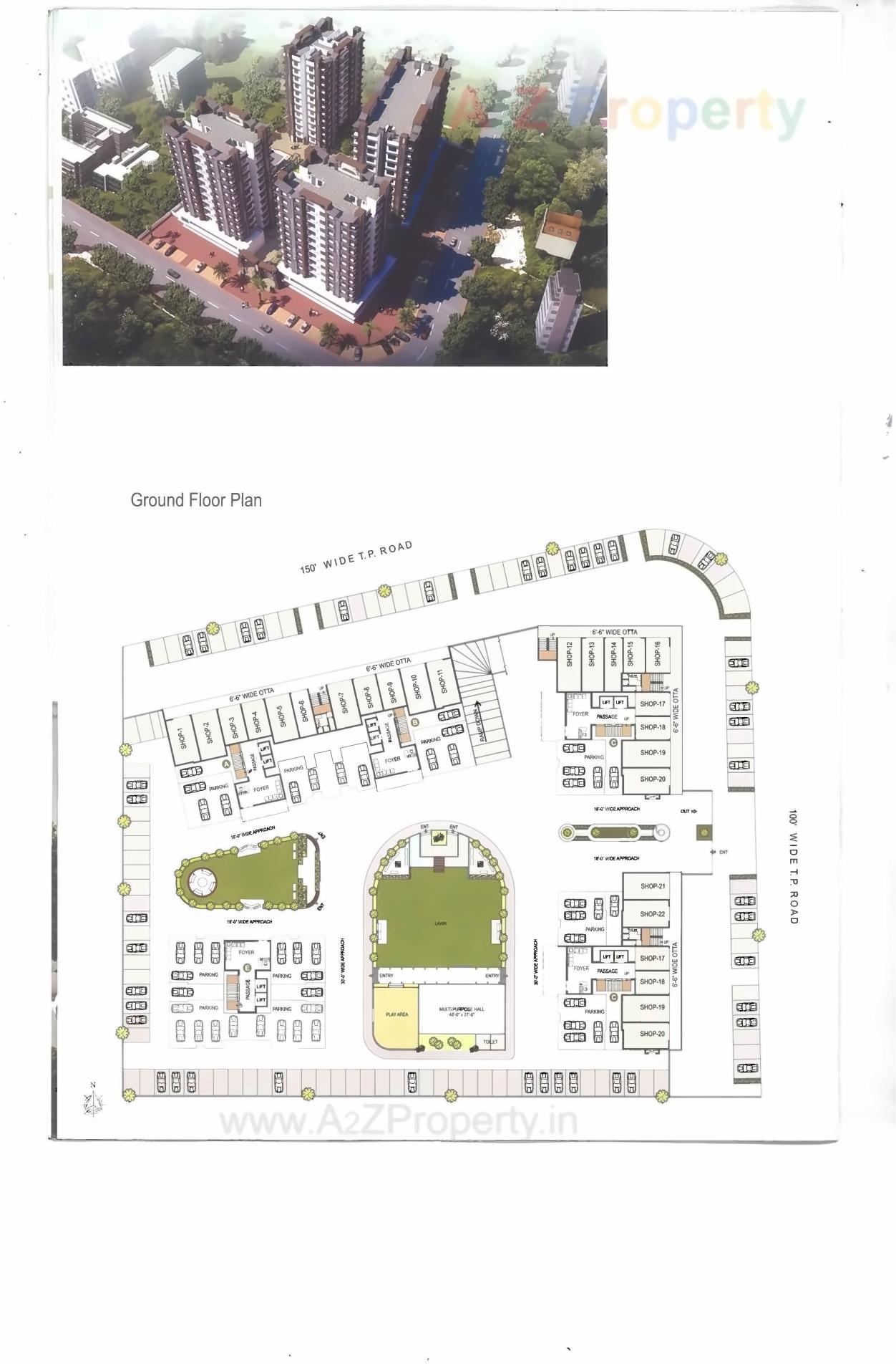 Layout of real estate project Rameshwaram Hills located at Bamroli, Surat, Gujarat