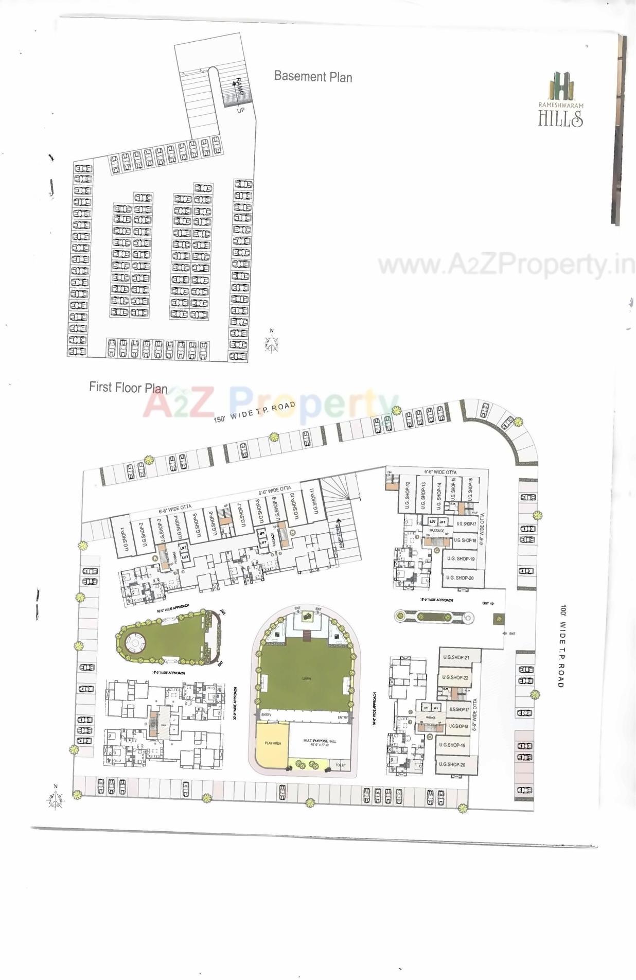 Layout of real estate project Rameshwaram Hills located at Bamroli, Surat, Gujarat