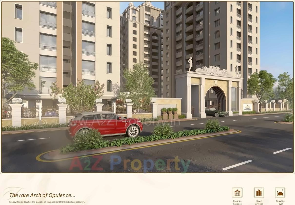 3D Elevation of real estate project Rameshwaram Keshav Heights located at Althan, Surat, Gujarat