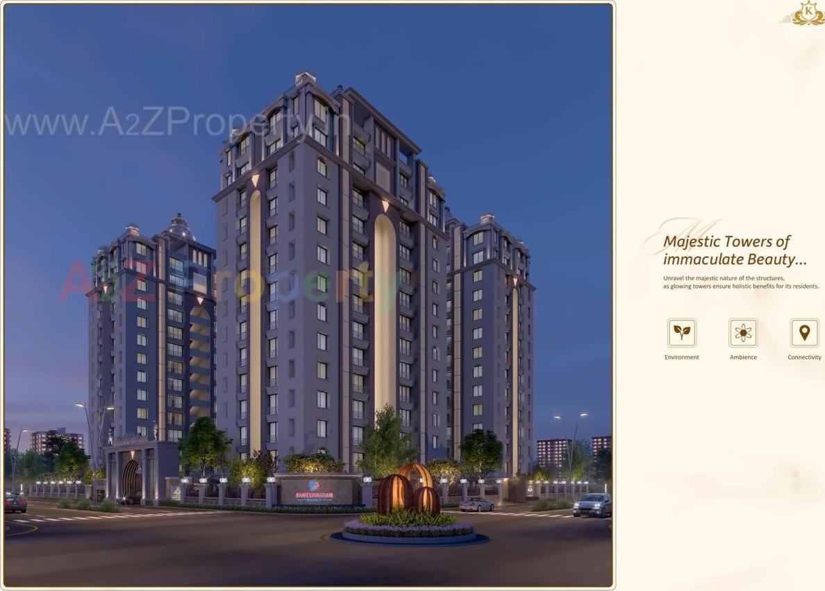 3D Elevation of real estate project Rameshwaram Keshav Heights located at Althan, Surat, Gujarat