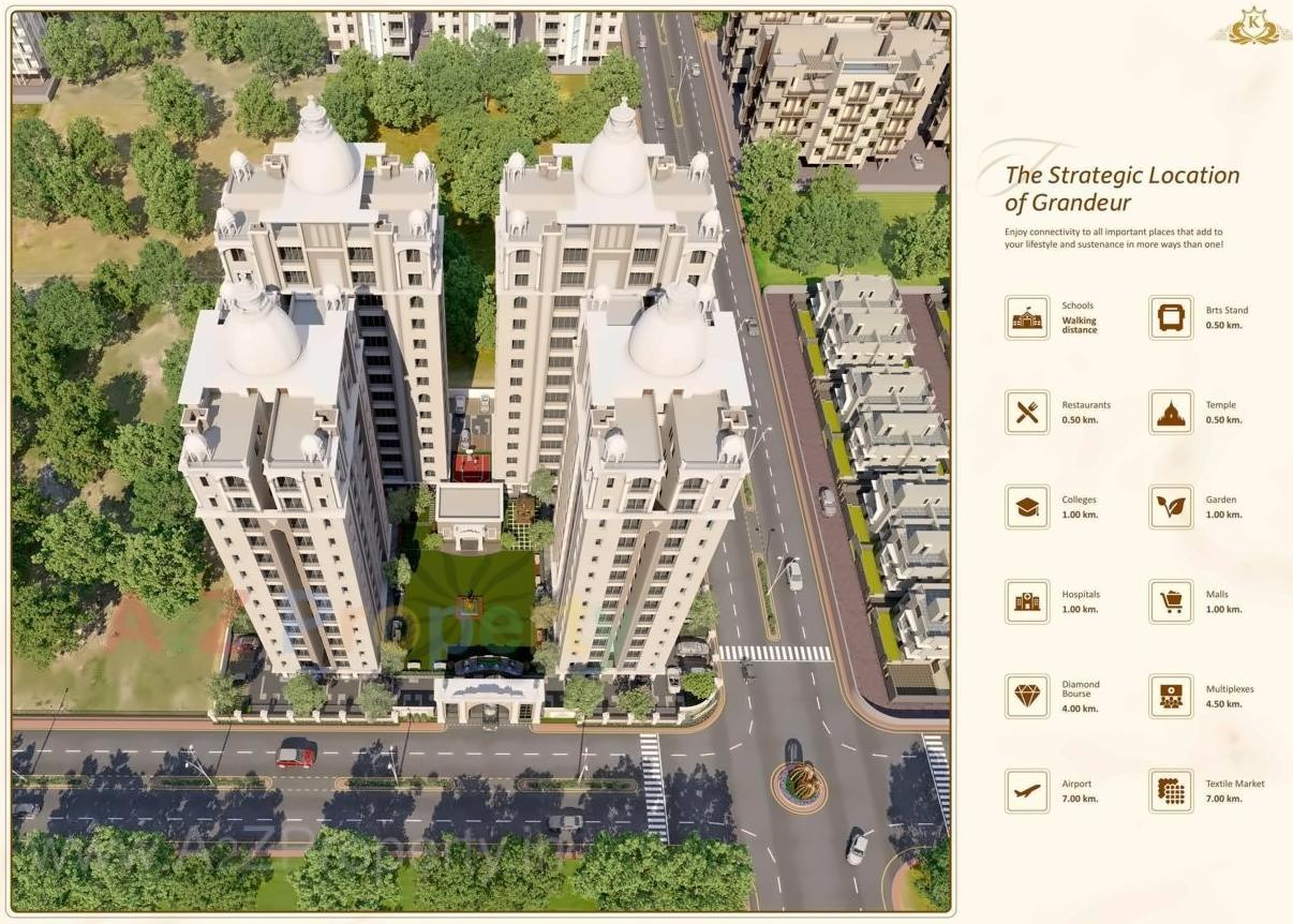 Layout of real estate project Rameshwaram Keshav Heights located at Althan, Surat, Gujarat