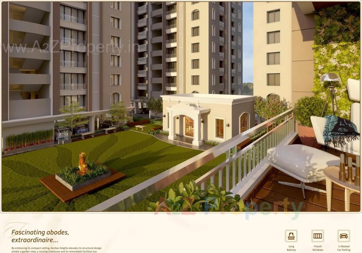 3D Elevation of real estate project Rameshwaram Keshav Heights located at Althan, Surat, Gujarat