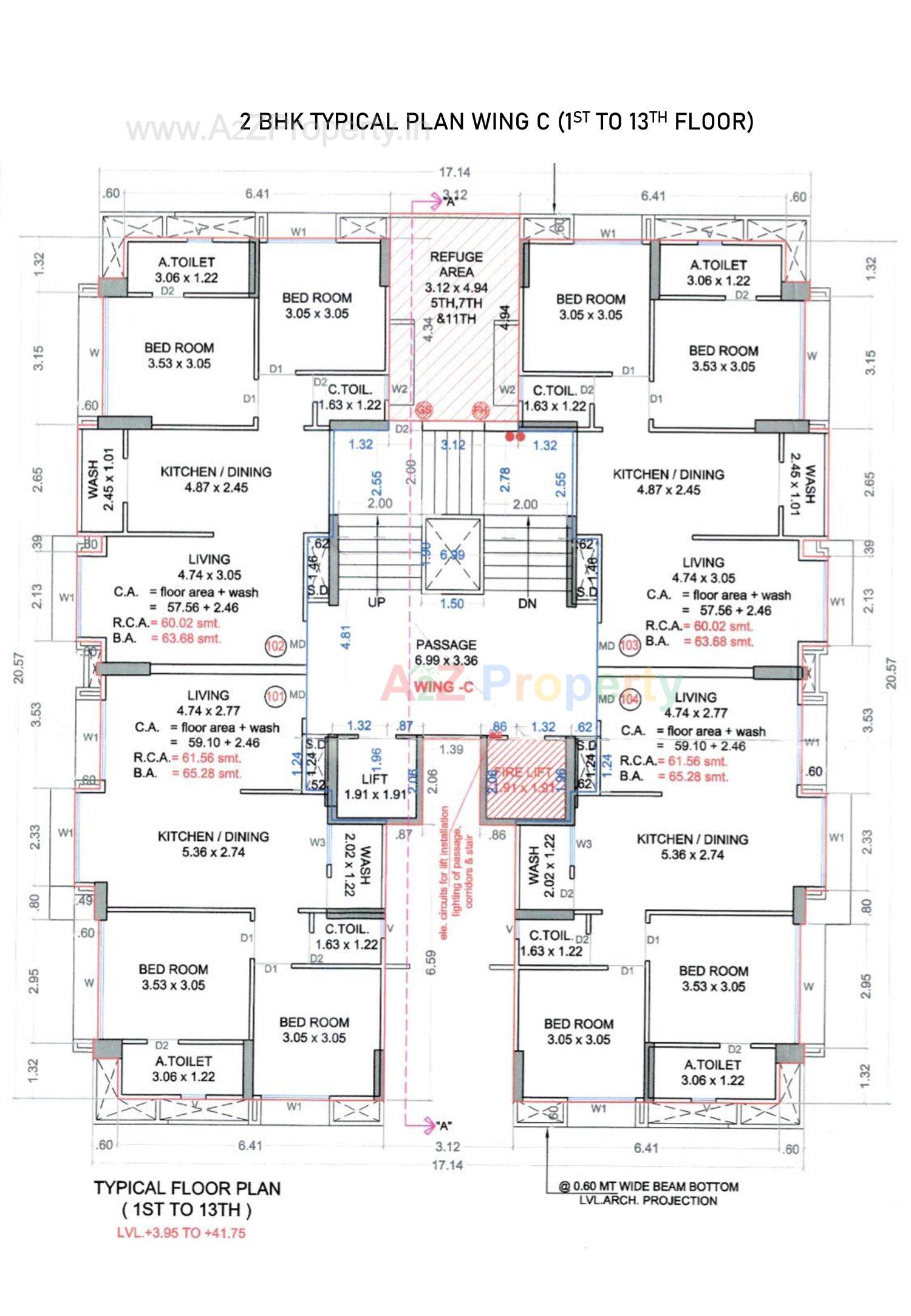 Layout of real estate project Ramji Residency located at Jahangirabad, Surat, Gujarat