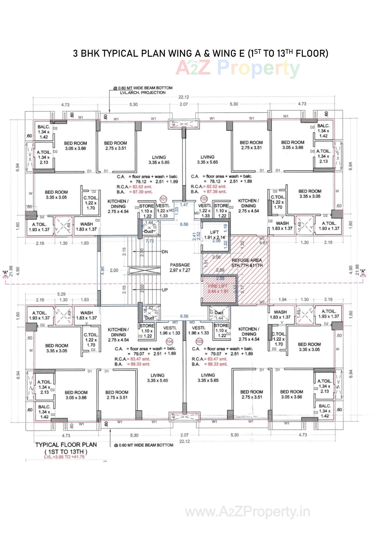 Layout of real estate project Ramji Residency located at Jahangirabad, Surat, Gujarat