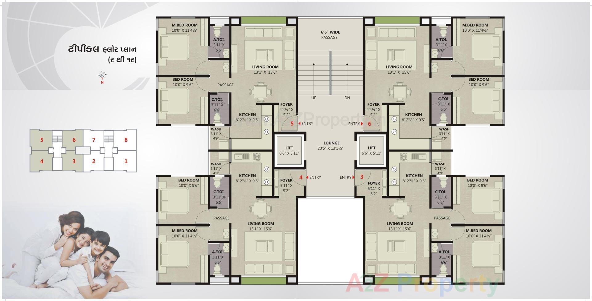 Layout of real estate project Ramkunj Icon located at Jiav, Surat, Gujarat