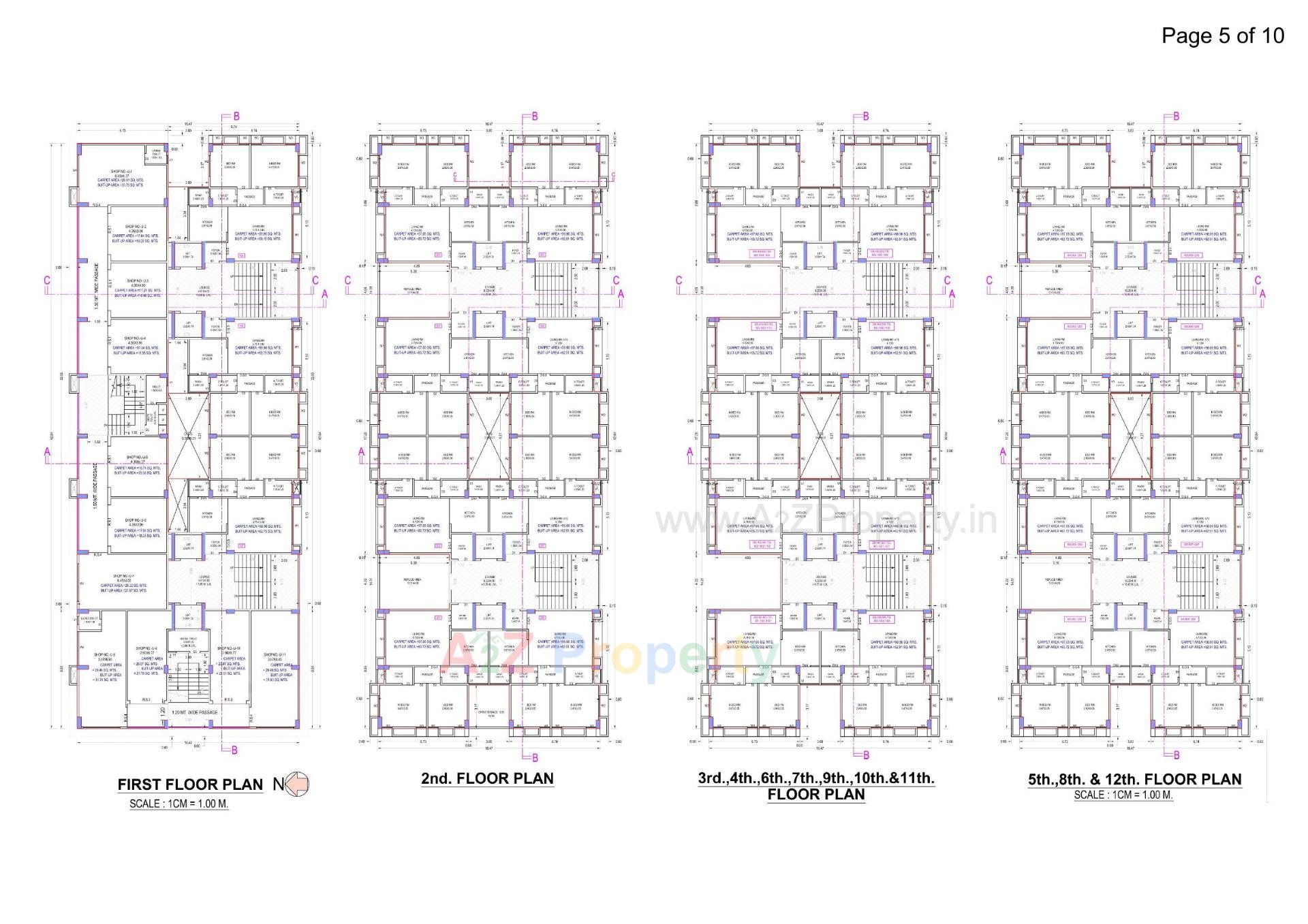 Layout of real estate project Ramkunj Icon located at Sonari, Surat, Gujarat